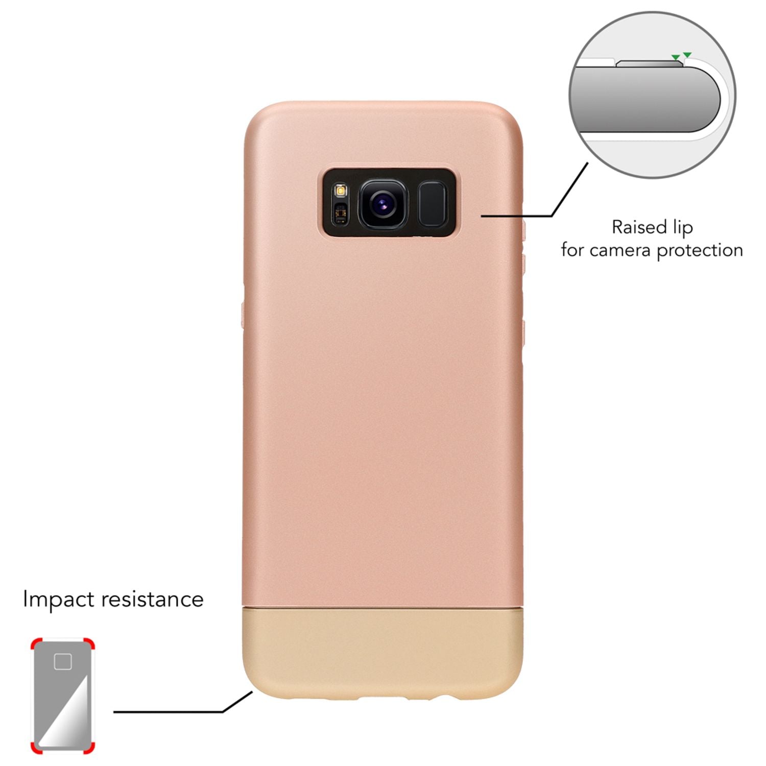 Samsung Galaxy S8 Plus Handy Hülle von NALIA, Hard Case Cover Matt Bumper Schutz Rose Gold NALIA Protective Hülle