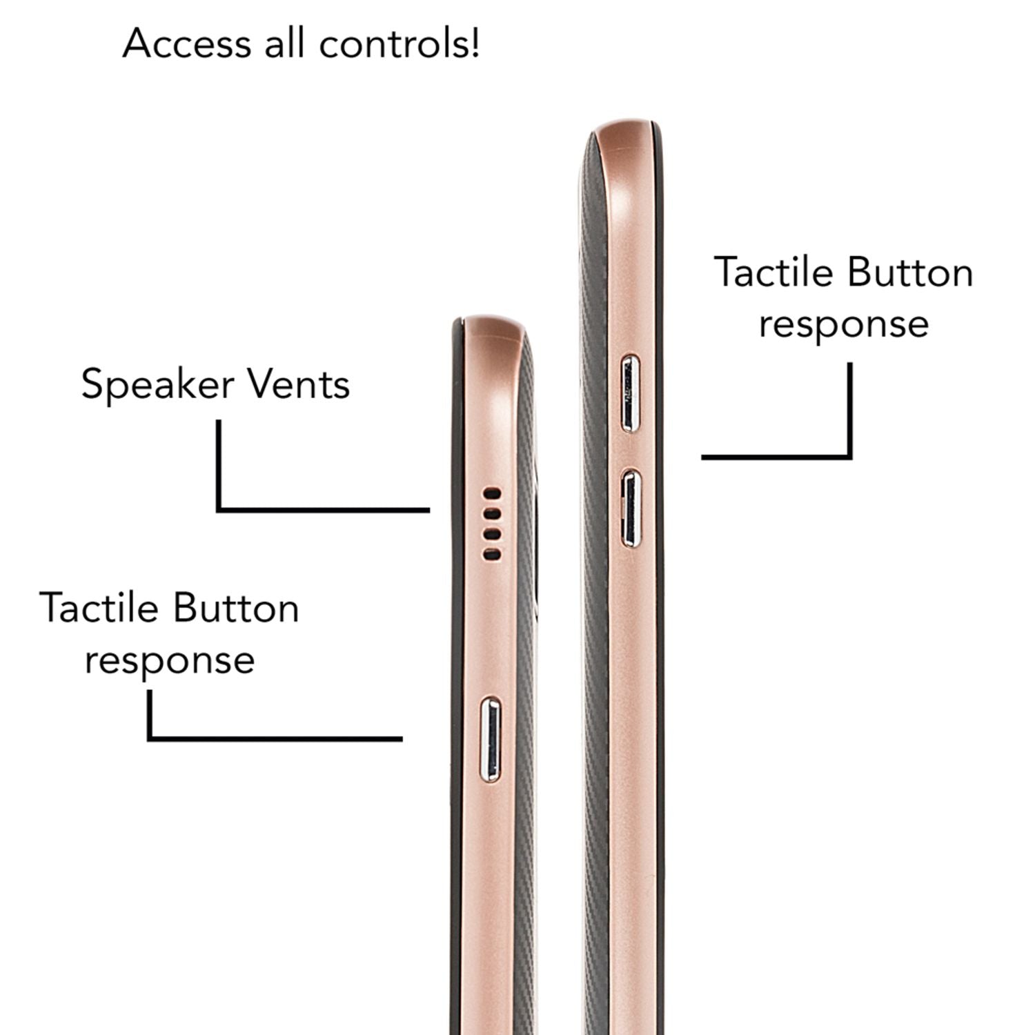 Samsung Galaxy A5 17 Handy Hülle Carbon Case von NALIA, Silikon Cover mit Bumper Rose Gold NALIA