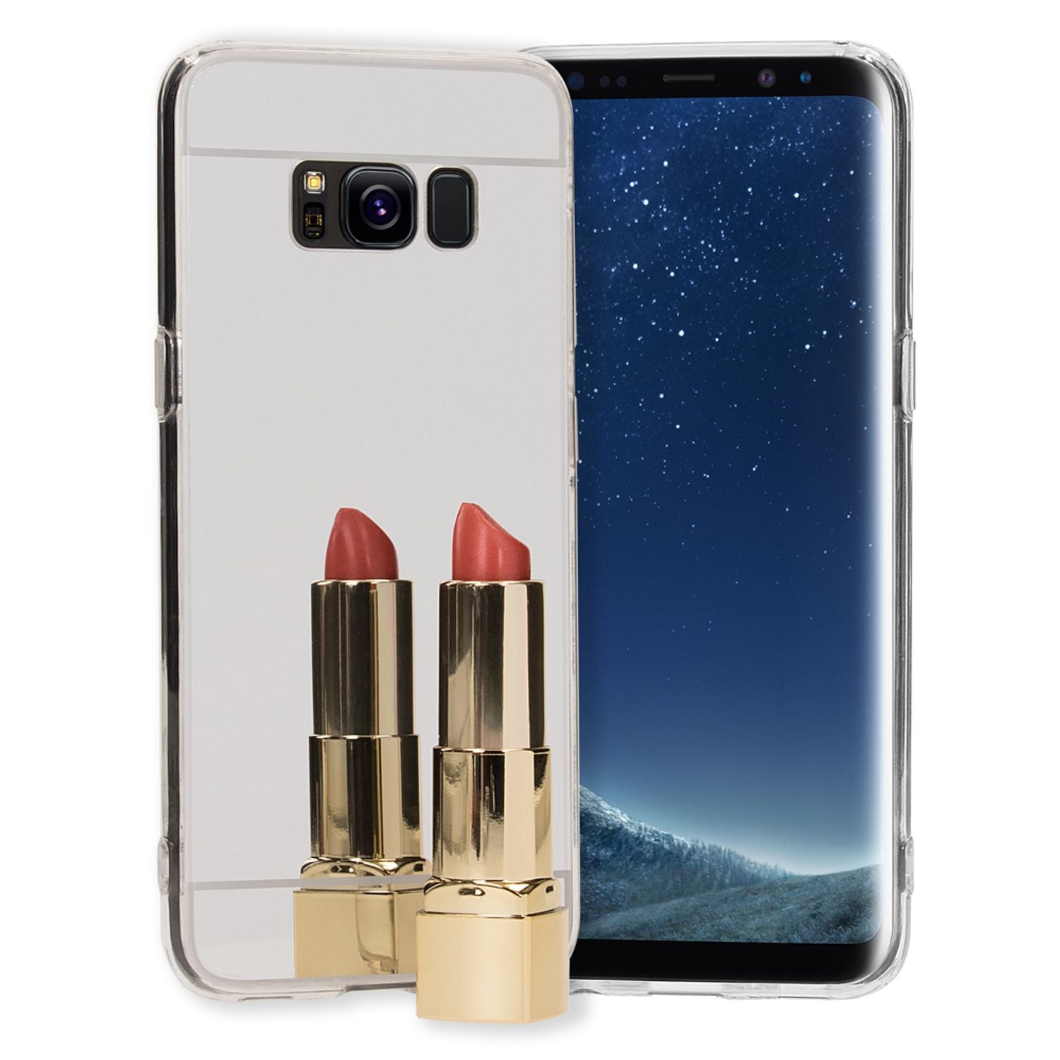 Samsung Galaxy S8 Spiegel Hülle von NALIA, Mirror Case Dünne Silikon Handyhülle NALIA