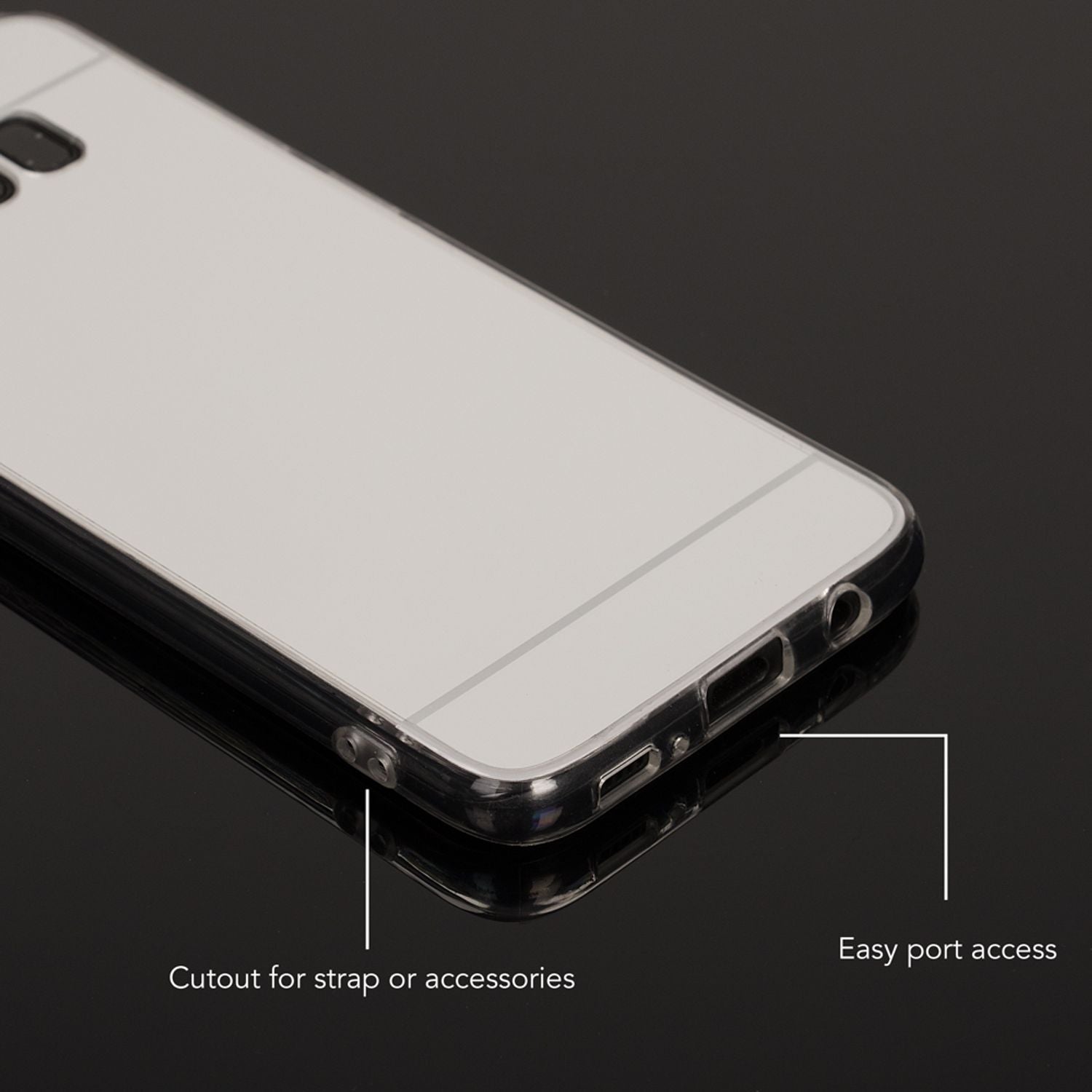 Samsung Galaxy S8 Spiegel Hülle von NALIA, Mirror Case Dünne Silikon Handyhülle NALIA