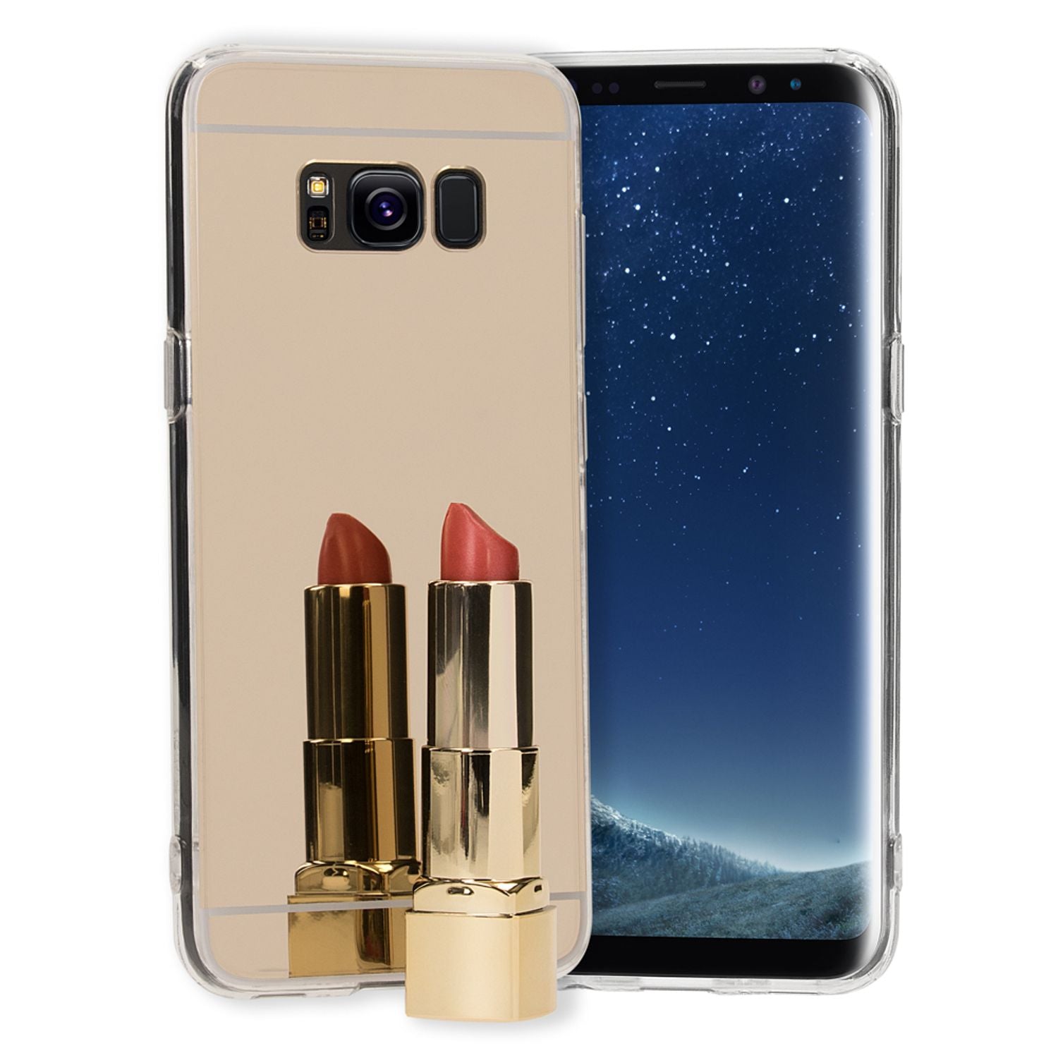 Samsung Galaxy S8 Spiegel Hülle von NALIA, Mirror Case Dünne Silikon Handyhülle NALIA