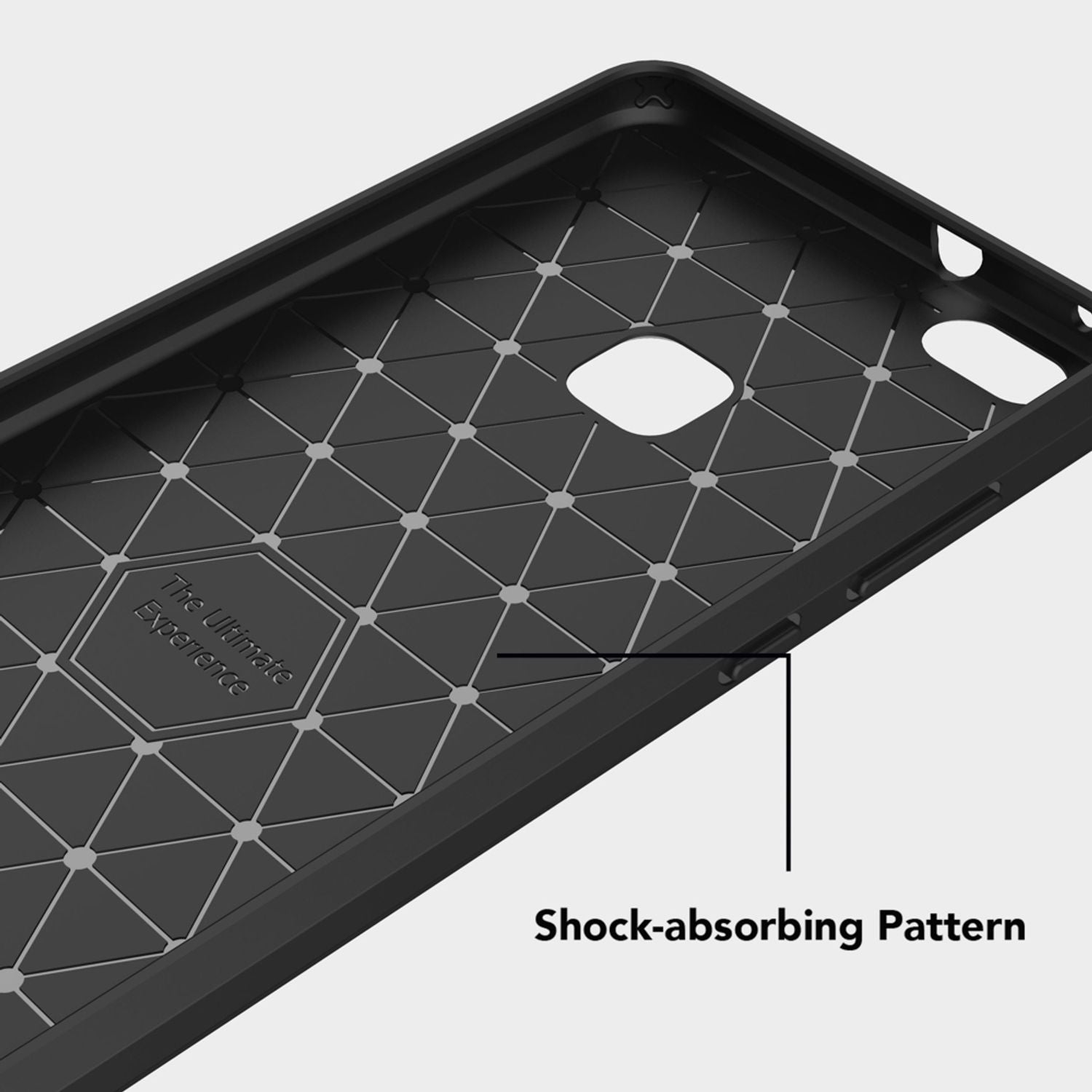 Huawei P10 Lite Hülle Handyhülle von NALIA, Dünnes Silikon TPU Cover Case Bumper Schwarz NALIA Protective Hülle