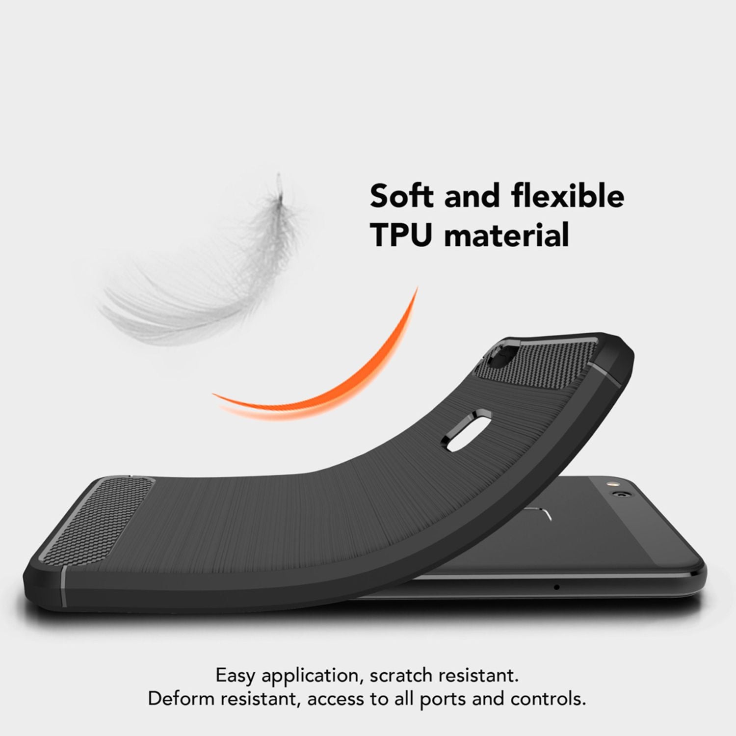Huawei P10 Lite Hülle Handyhülle von NALIA, Dünnes Silikon TPU Cover Case Bumper Schwarz NALIA Protective Hülle