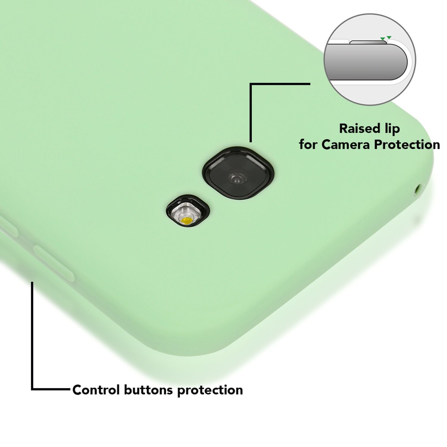 Samsung Galaxy A5 2017 Handy Hülle von NALIA, Silikon Case Cover Schutz Tasche Schwarz NALIA