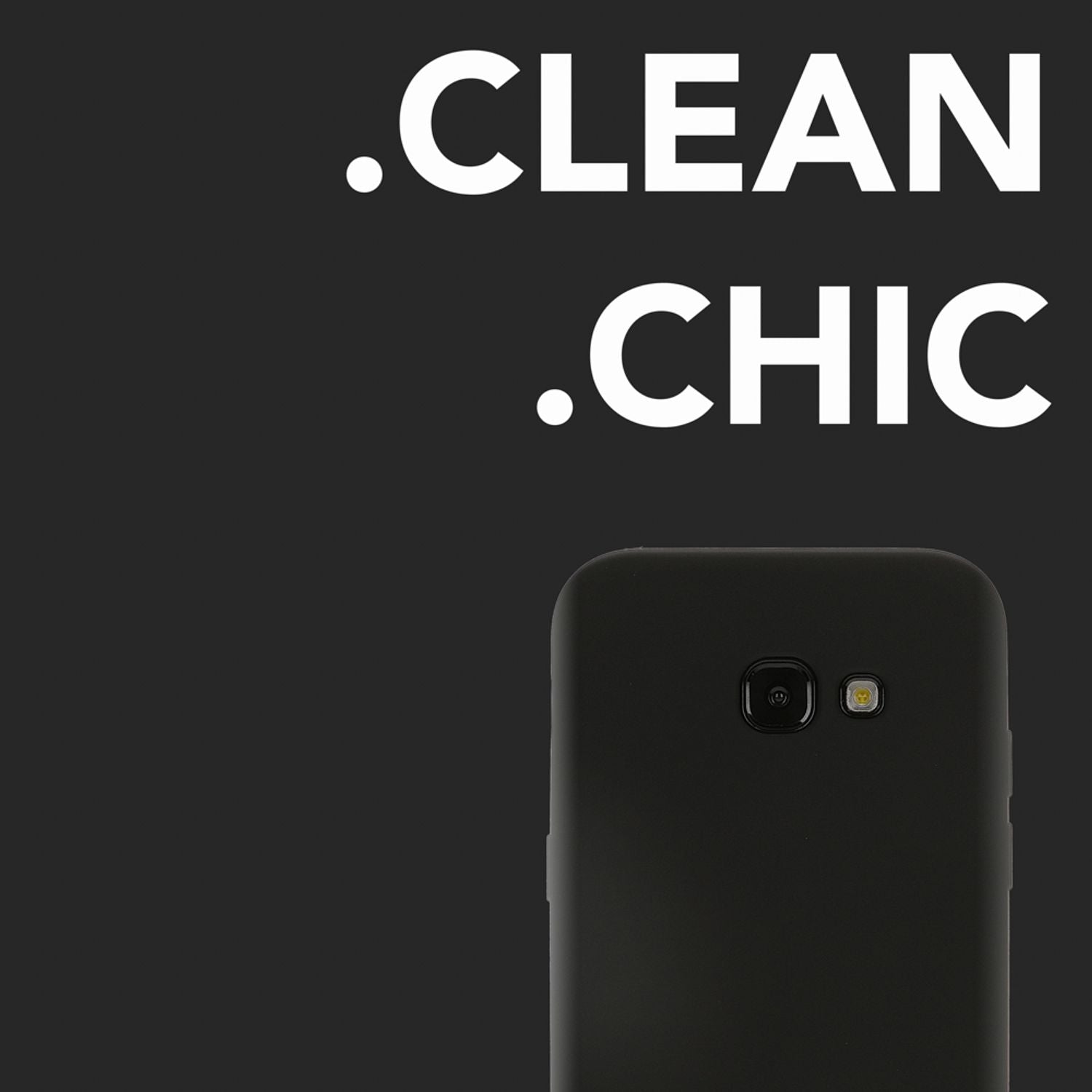 Samsung Galaxy A5 2017 Handy Hülle von NALIA, Silikon Case Cover Schutz Tasche Schwarz NALIA