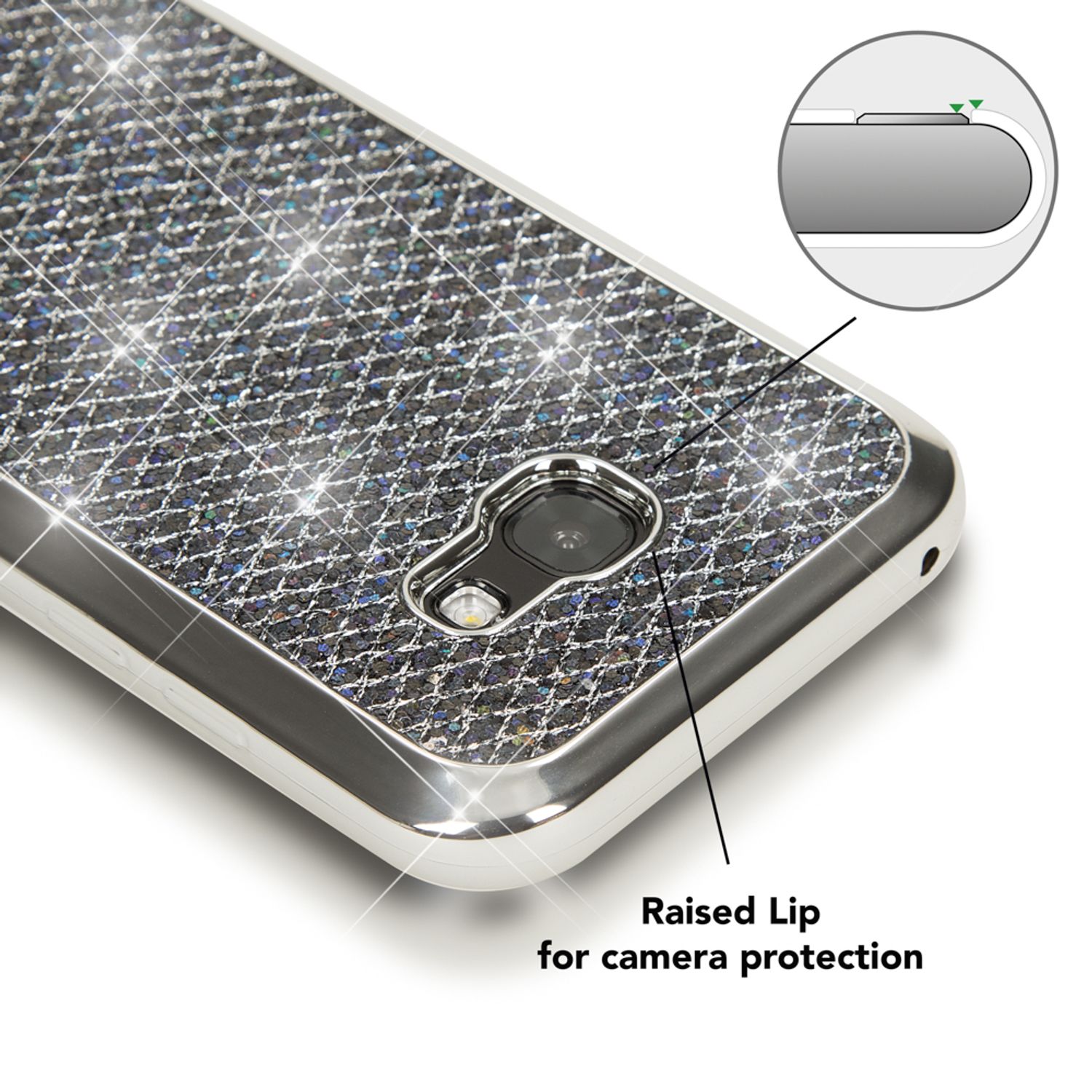 Samsung Galaxy A5 2017 Hülle Handyhülle von NALIA, Glitzer Glitter Schutzhülle Schwarz NALIA