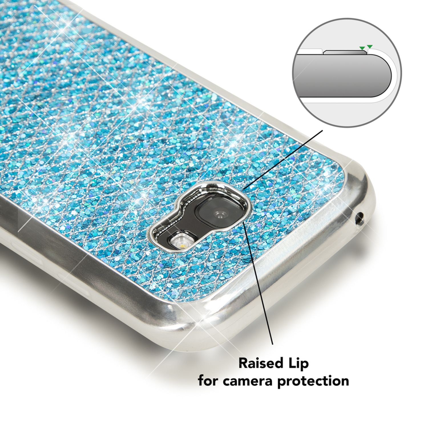 Samsung Galaxy A5 2017 Hülle Handyhülle von NALIA, Glitzer Glitter Schutzhülle Blau NALIA