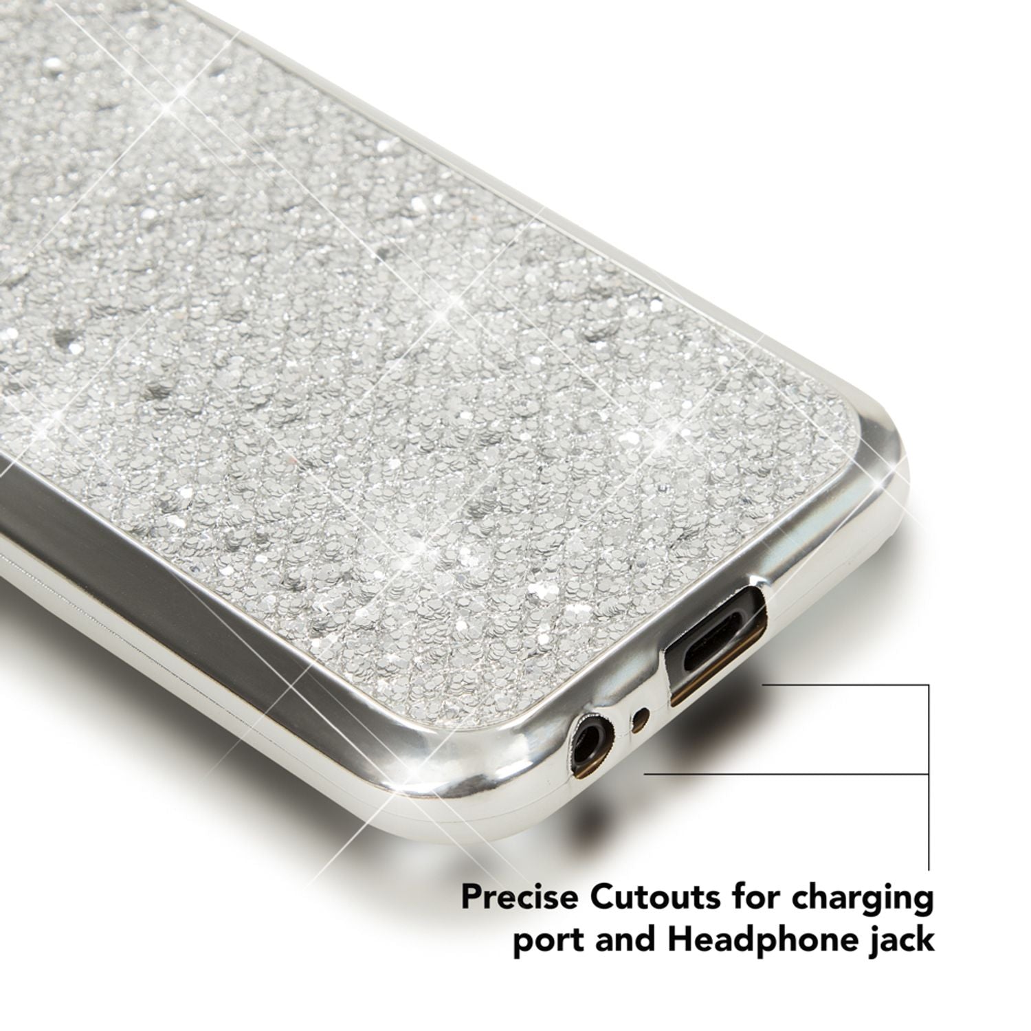 Samsung Galaxy A5 2017 Hülle Handyhülle von NALIA, Glitzer Glitter Schutzhülle Silber NALIA