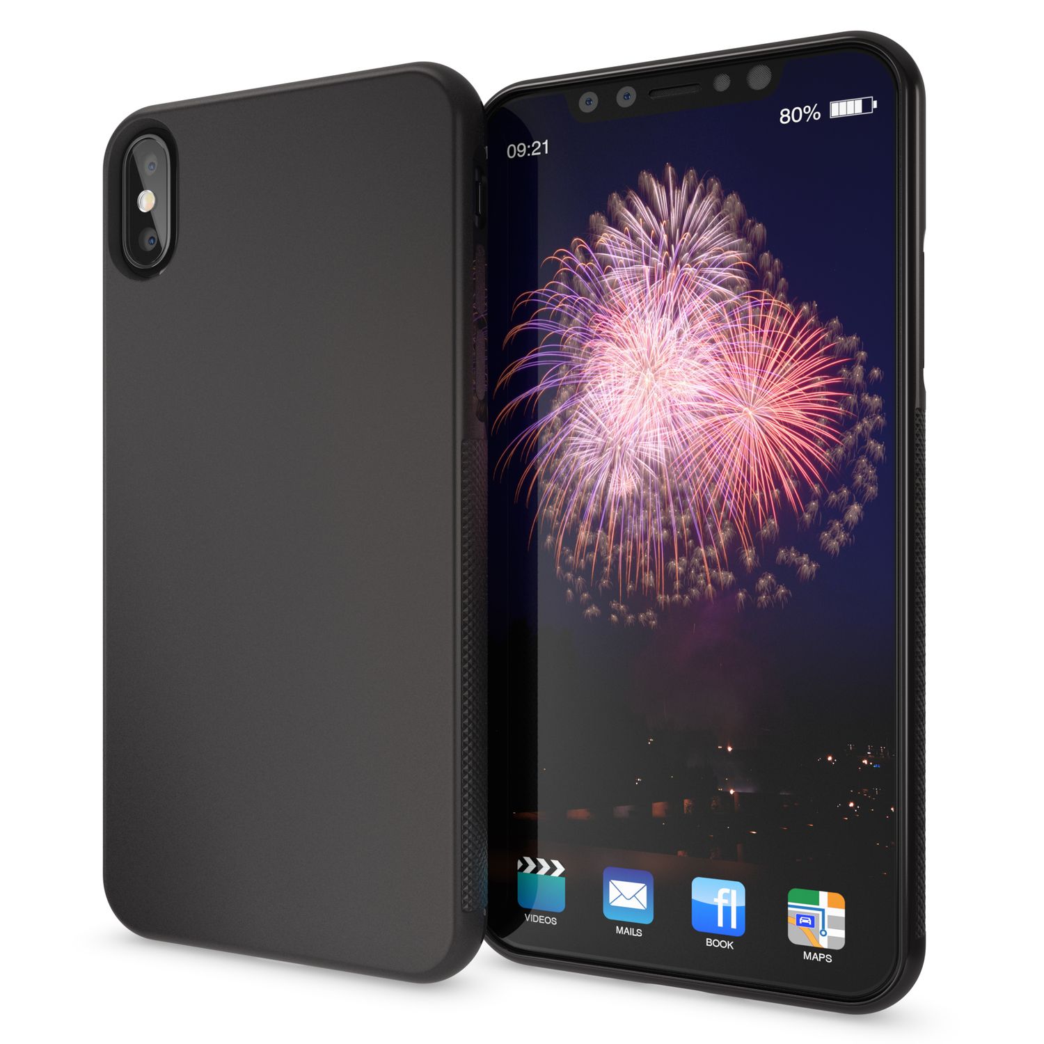 NALIA Hülle für Apple iPhone X XS, Anti Slip Case Schutz Cover Silikon Etui Matt Transparent NALIA