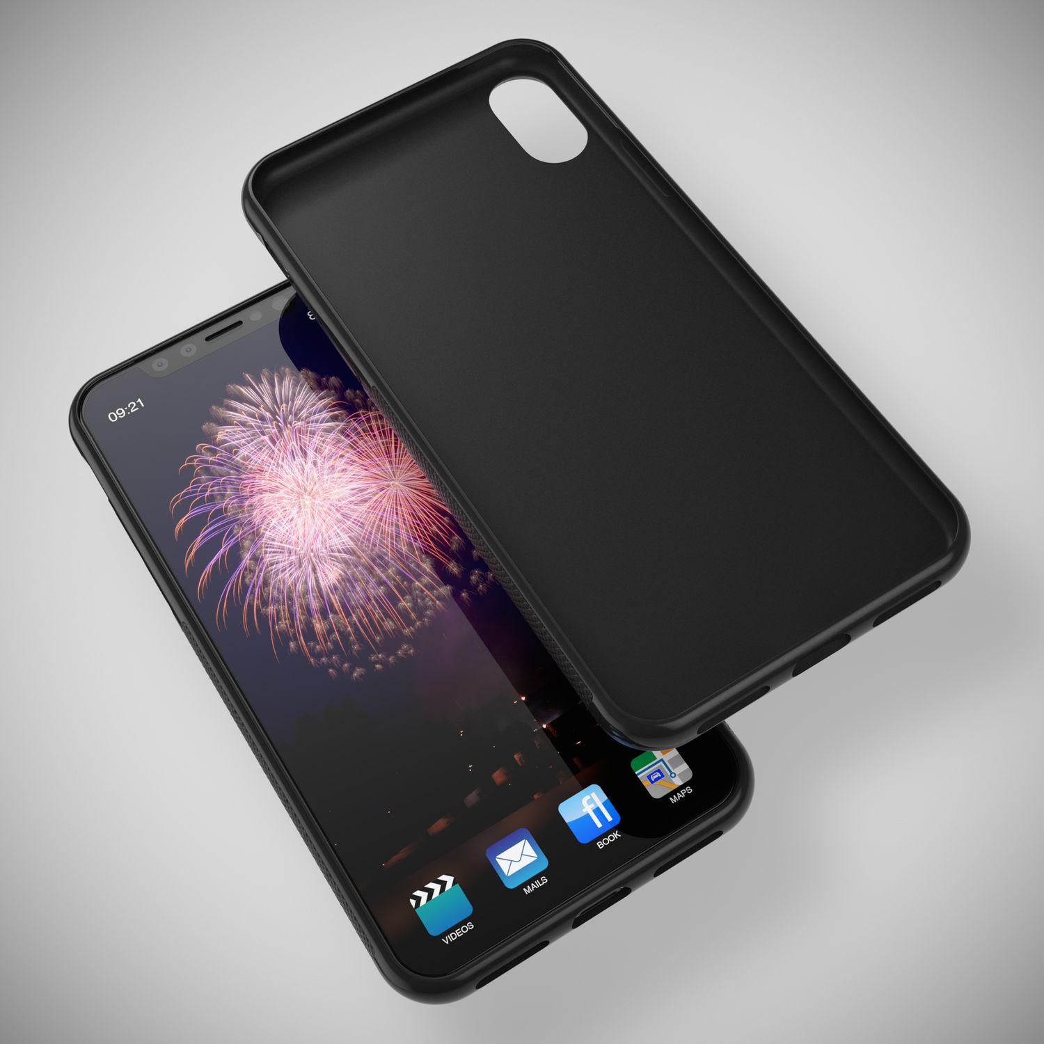 NALIA Hülle für Apple iPhone X XS, Anti Slip Case Schutz Cover Silikon Etui Matt Transparent NALIA