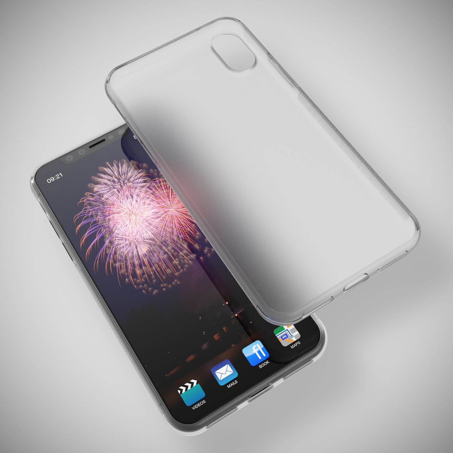 NALIA Hülle für Apple iPhone X XS, Anti Slip Case Schutz Cover Silikon Etui Matt Transparent NALIA