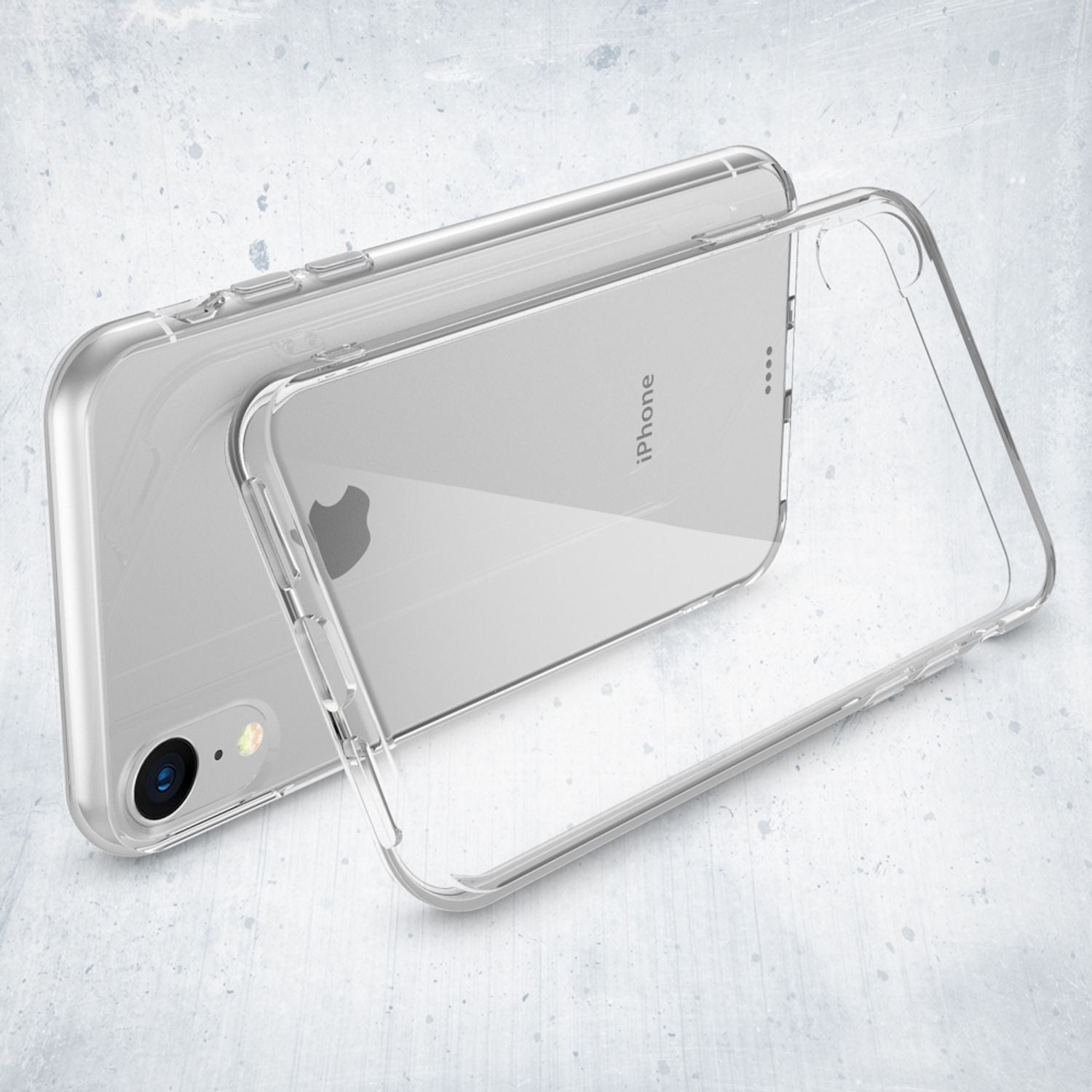 NALIA Handyhülle für iPhone XR, Ultra-Slim Silikon Case Cover Crystal Clear Etui Transparent NALIA