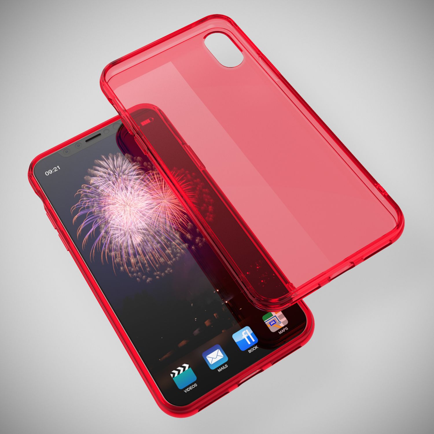 NALIA Handyhülle für iPhone XR, Ultra-Slim Silikon Case Cover Crystal Clear Etui Grau NALIA