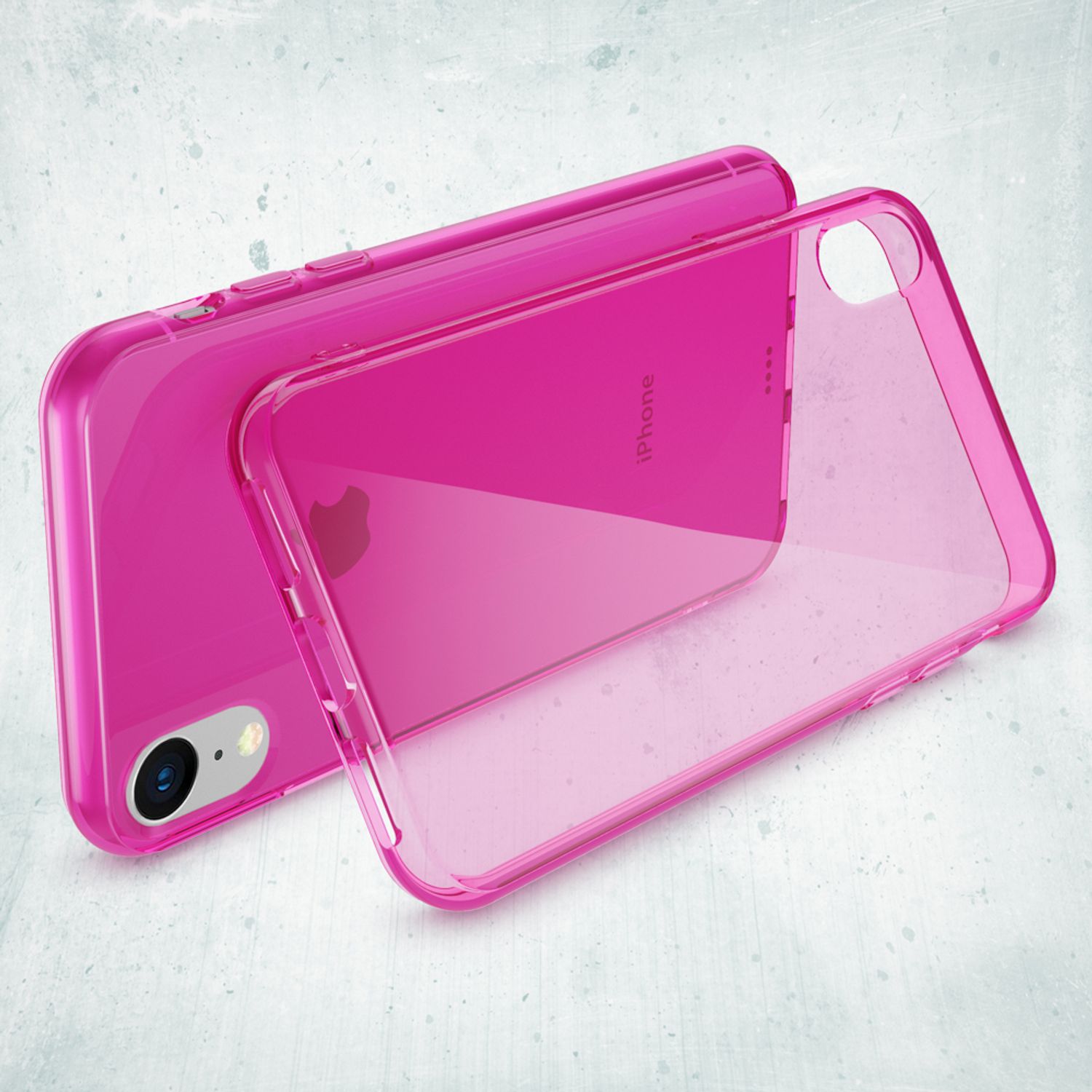 NALIA Handyhülle für iPhone XR, Ultra-Slim Silikon Case Cover Crystal Clear Etui Transparent NALIA