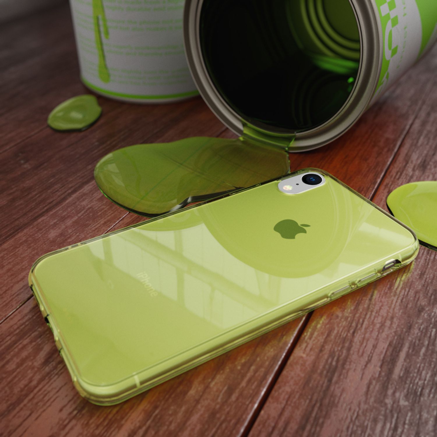 NALIA Handyhülle für iPhone XR, Ultra-Slim Silikon Case Cover Crystal Clear Etui Grau NALIA