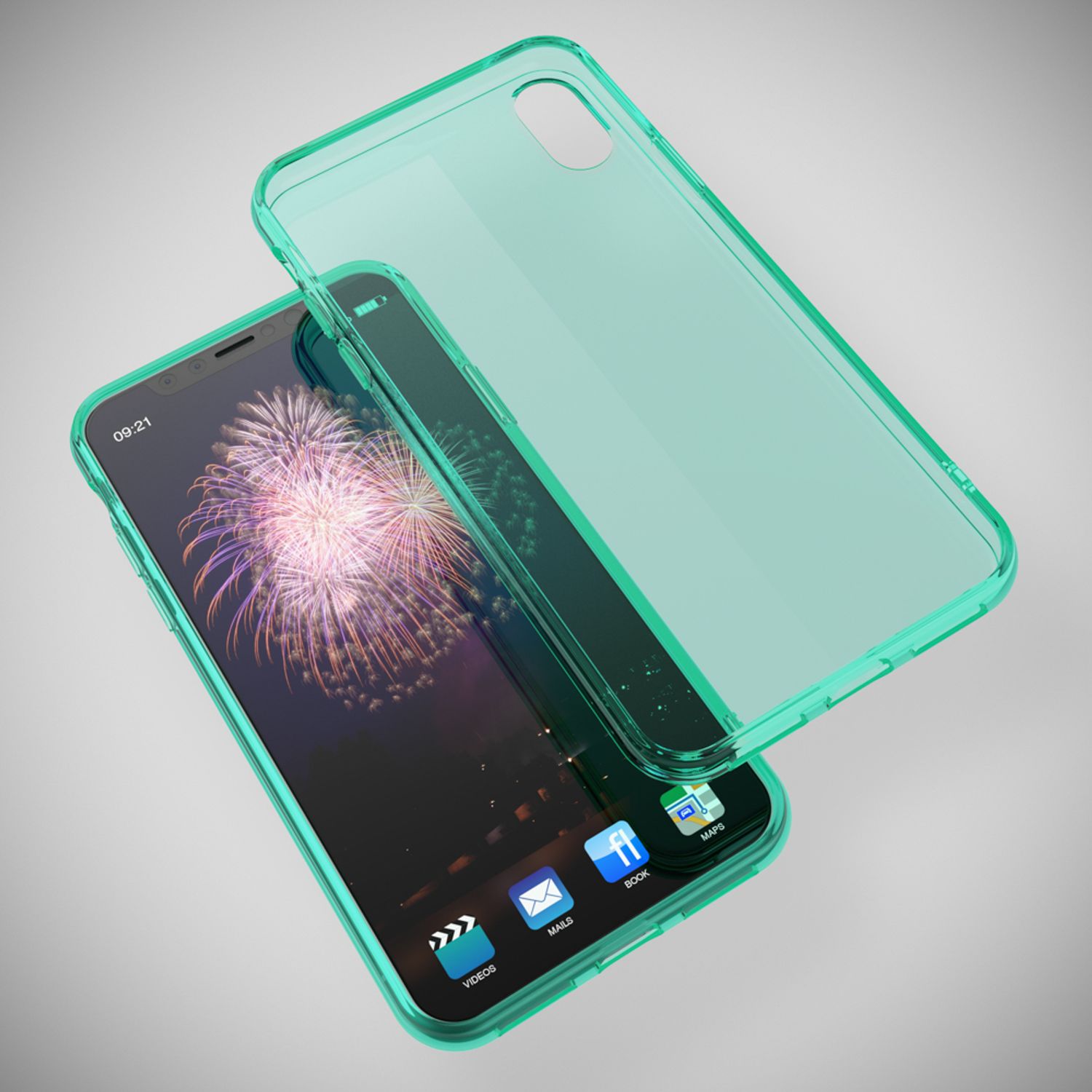 NALIA Handyhülle für iPhone XR, Ultra-Slim Silikon Case Cover Crystal Clear Etui Grau NALIA