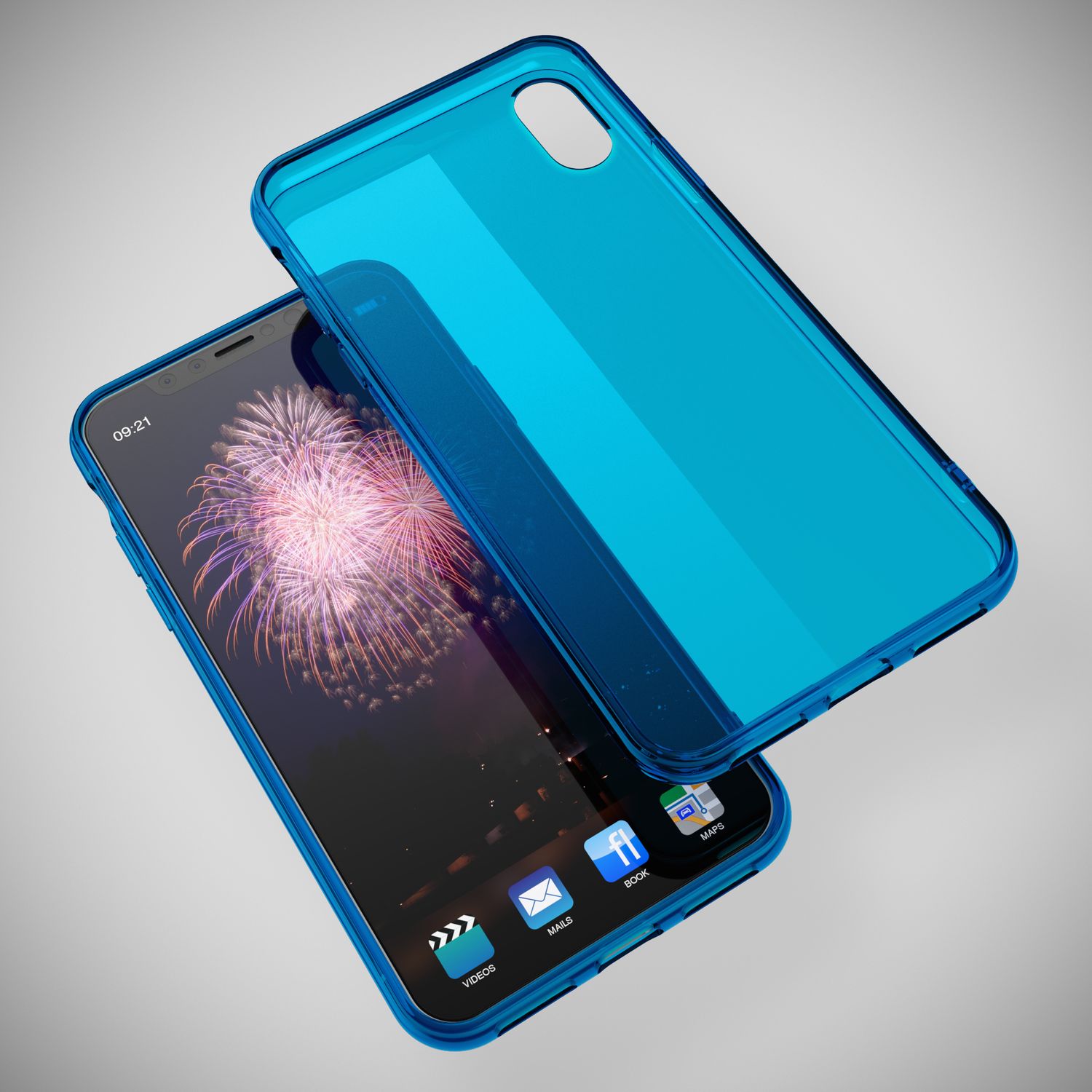 NALIA Hülle für Apple iPhone X XS, Slim Handy Schutz Case Silikon Cover Bumper Transparent NALIA