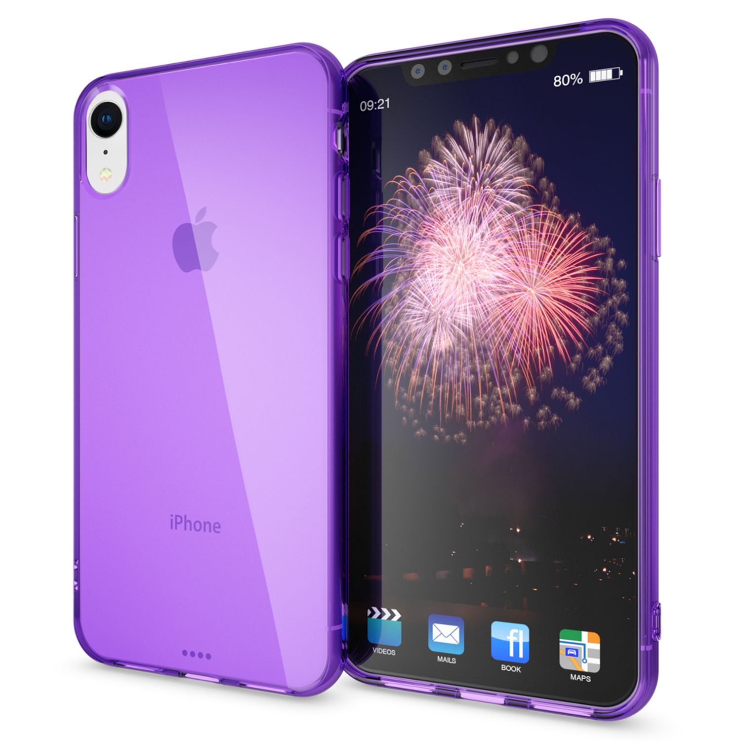 NALIA Handyhülle für iPhone XR, Ultra-Slim Silikon Case Cover Crystal Clear Etui Grau NALIA