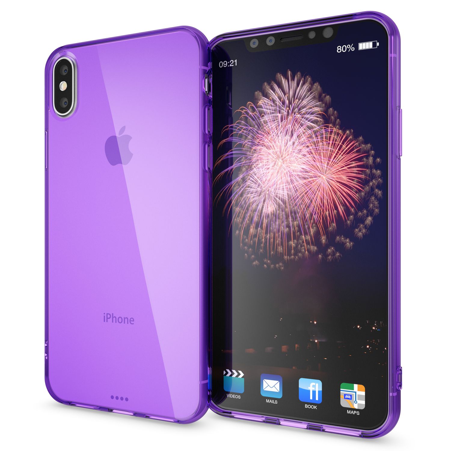 NALIA Hülle für Apple iPhone X XS, Slim Handy Schutz Case Silikon Cover Bumper Transparent NALIA