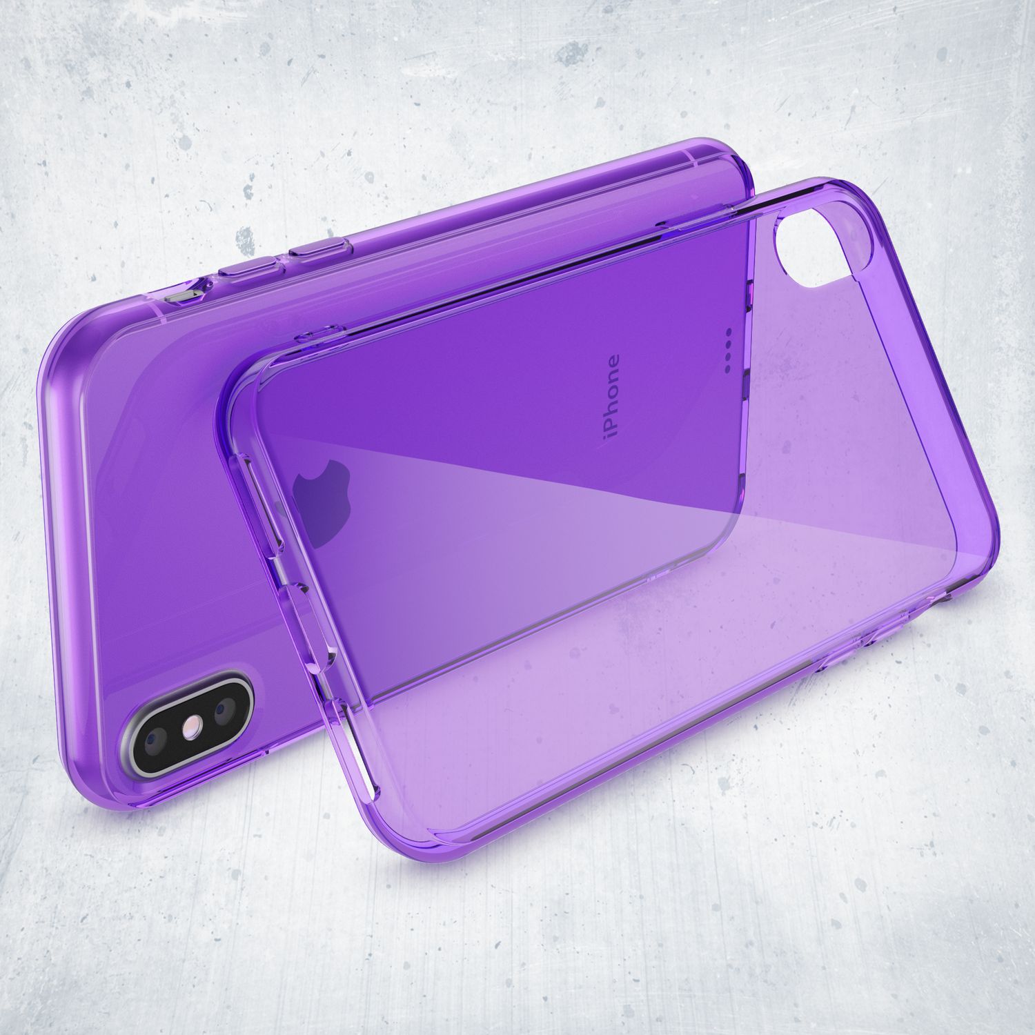 NALIA Hülle für Apple iPhone X XS, Slim Handy Schutz Case Silikon Cover Bumper Transparent NALIA