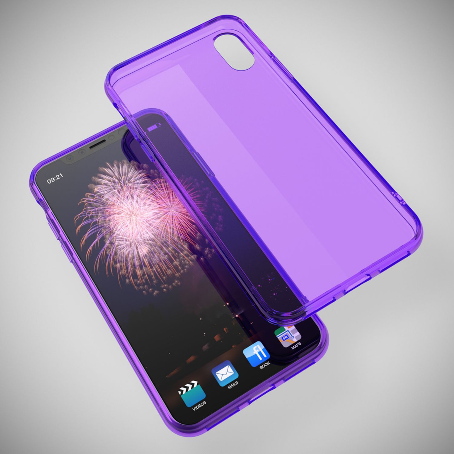 NALIA Handyhülle für iPhone XR, Ultra-Slim Silikon Case Cover Crystal Clear Etui Grau NALIA