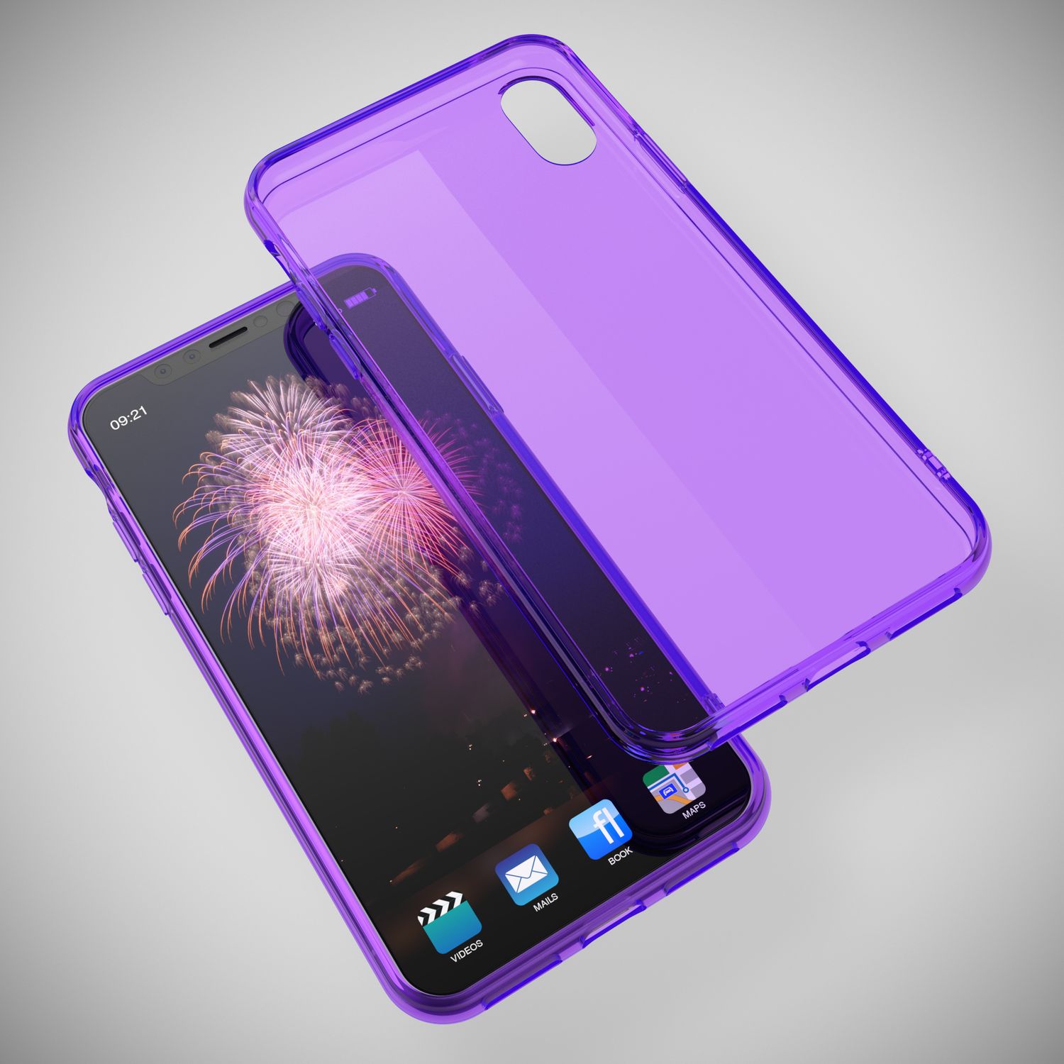 NALIA Hülle für Apple iPhone X XS, Slim Handy Schutz Case Silikon Cover Bumper Transparent NALIA