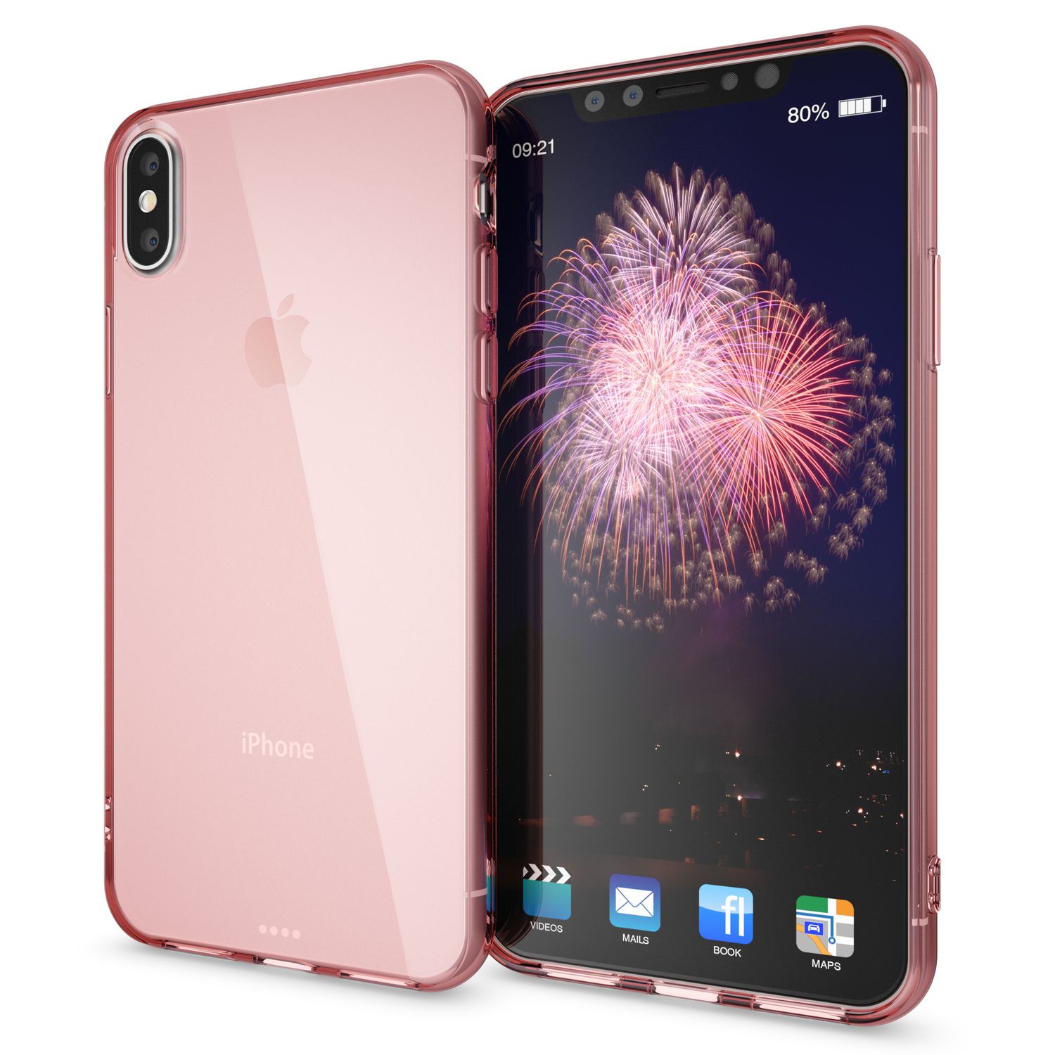NALIA Hülle für Apple iPhone X XS, Slim Handy Schutz Case Silikon Cover Bumper Transparent NALIA