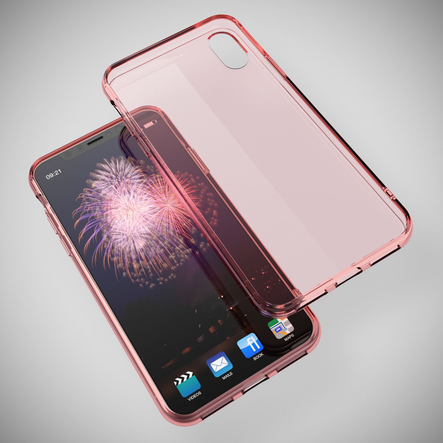 NALIA Handyhülle für iPhone XR, Ultra-Slim Silikon Case Cover Crystal Clear Etui Grau NALIA
