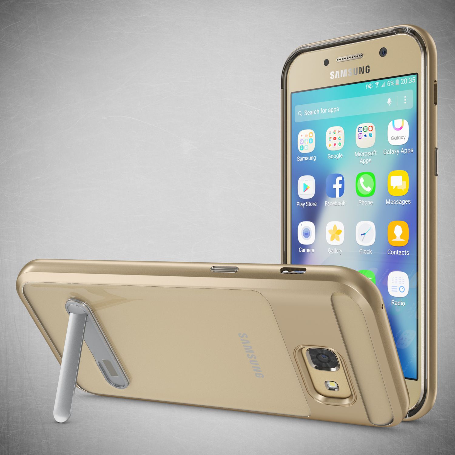 Samsung Galaxy A5 2017 Ständer Handy Hülle von NALIA, TPU Silikon Kickstand Case Blau NALIA