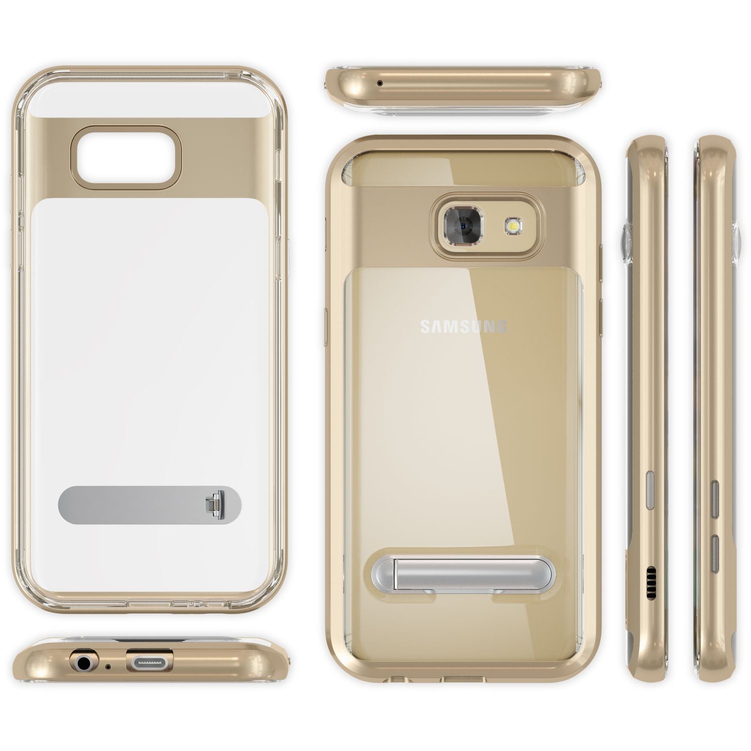 Samsung Galaxy A5 2017 Ständer Handy Hülle von NALIA, TPU Silikon Kickstand Case Blau NALIA