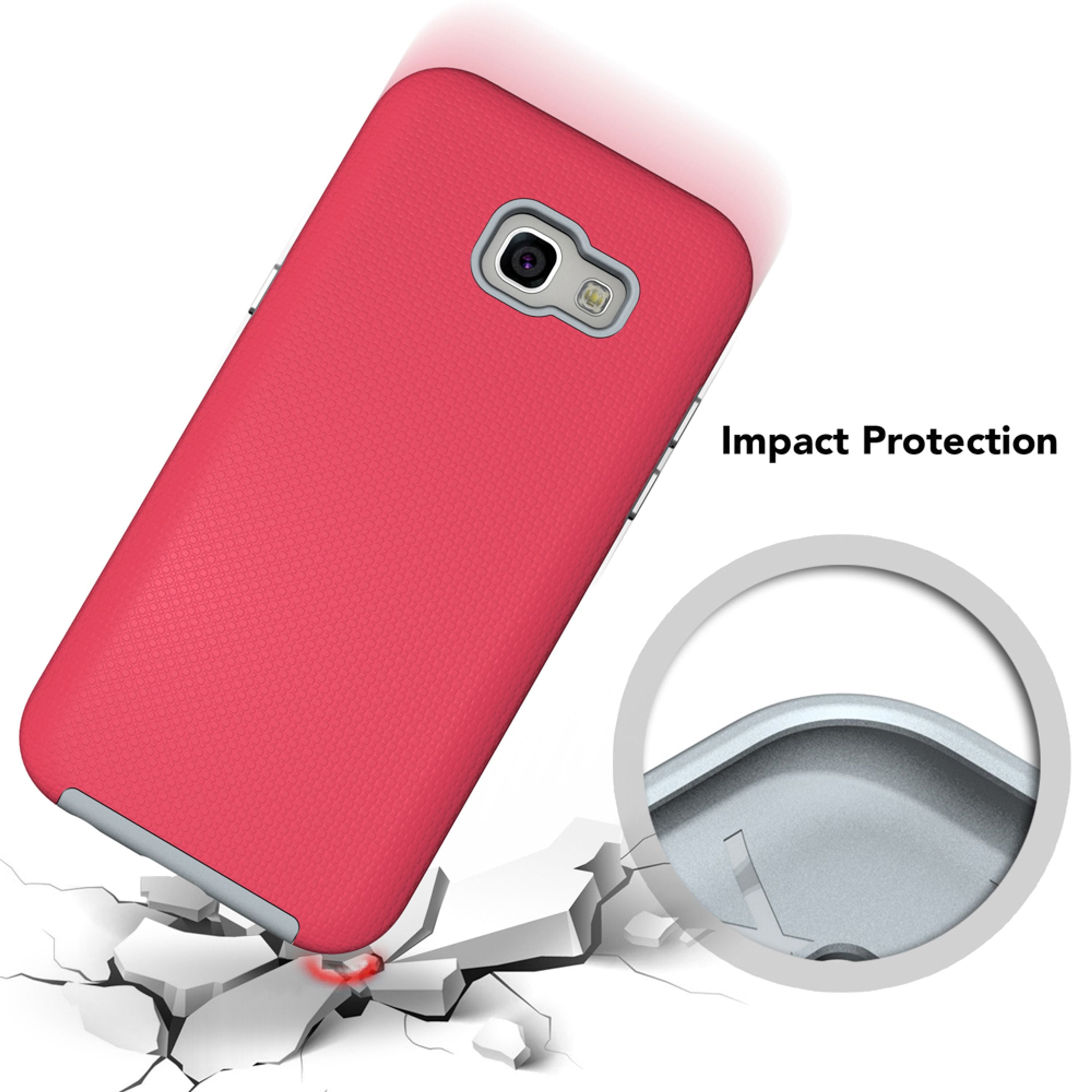 Samsung Galaxy A5 2017 Handy Hülle von NALIA 2 in 1 Silikon Case & Hardcover Etui NALIA