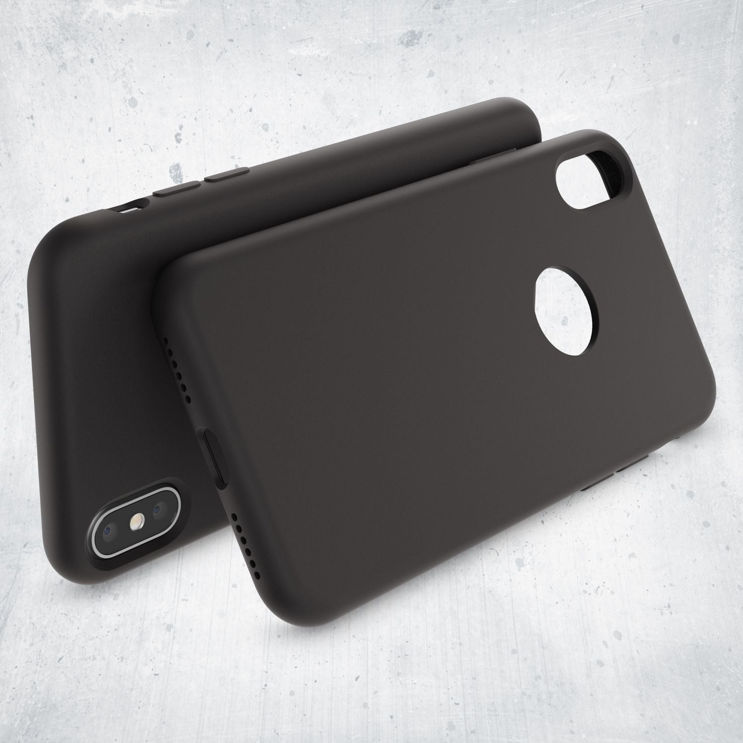 NALIA Hülle für Apple iPhone X, Liquid Silikon Handy Schutz Hard Case Cover NALIA