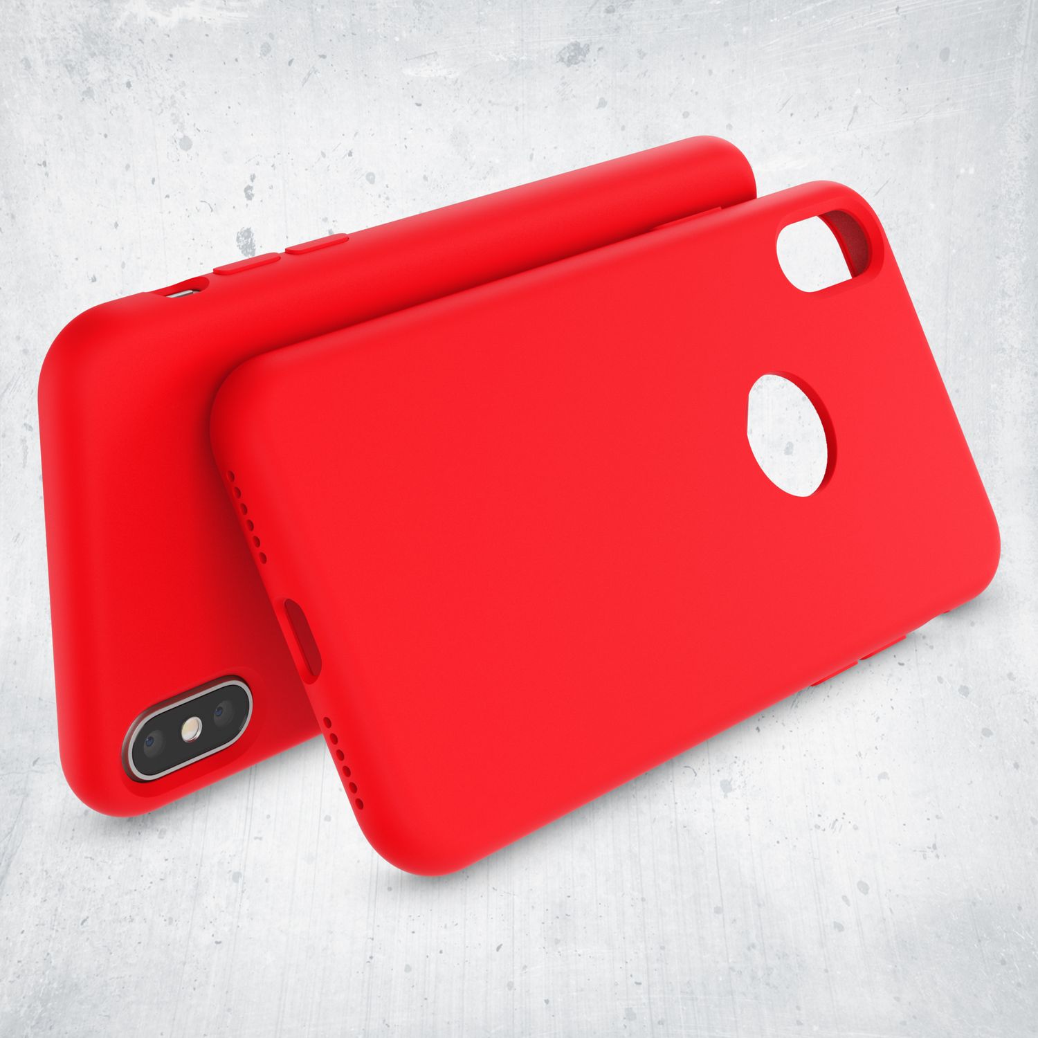 NALIA Hülle für Apple iPhone X, Liquid Silikon Handy Schutz Hard Case Cover NALIA