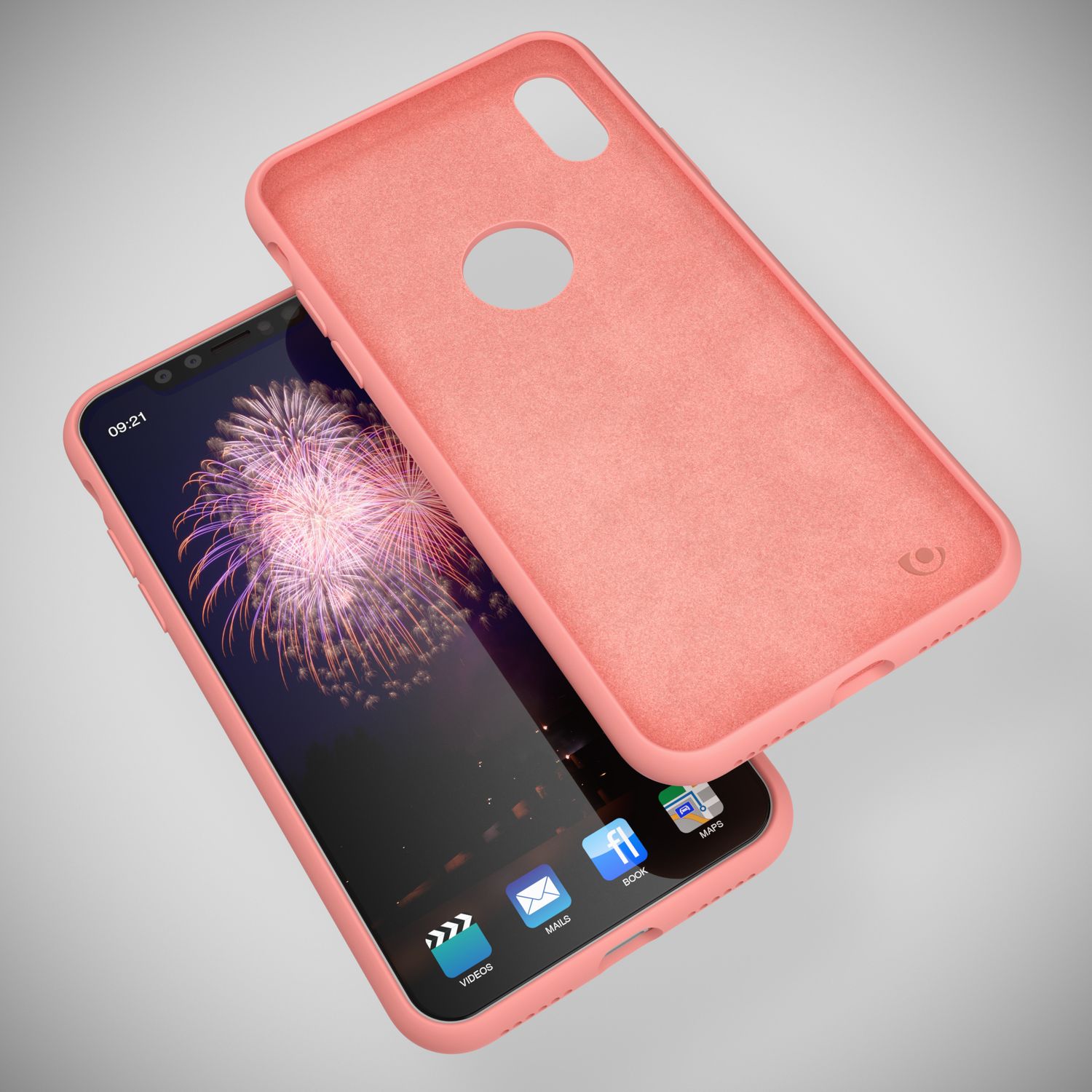 NALIA Hülle für Apple iPhone X, Liquid Silikon Handy Schutz Hard Case Cover Fresh Pink NALIA