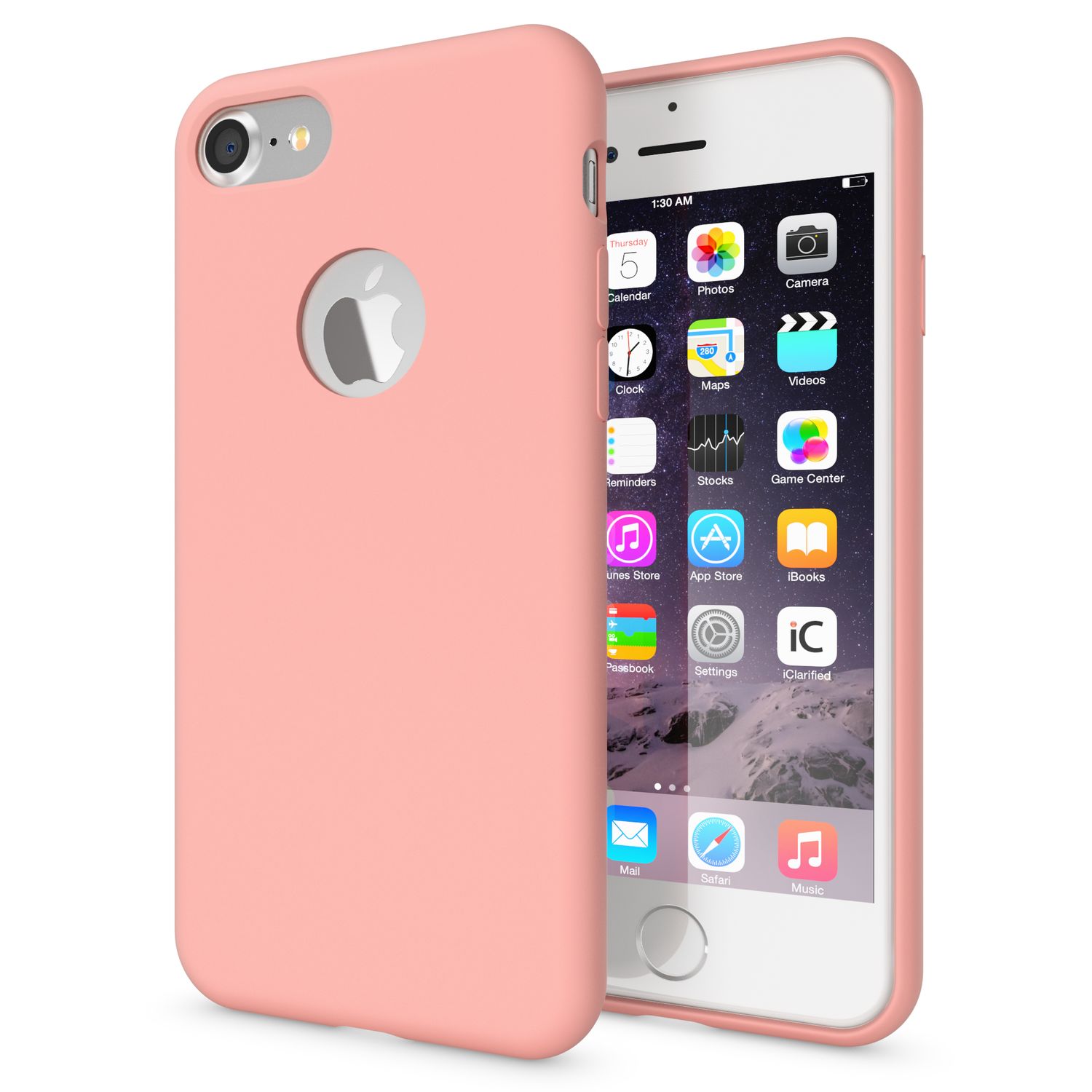 Apple iPhone 7 Liquid Silikon Handy Hülle von NALIA, weiches Hard Cover Case Dünn Fresh Pink NALIA