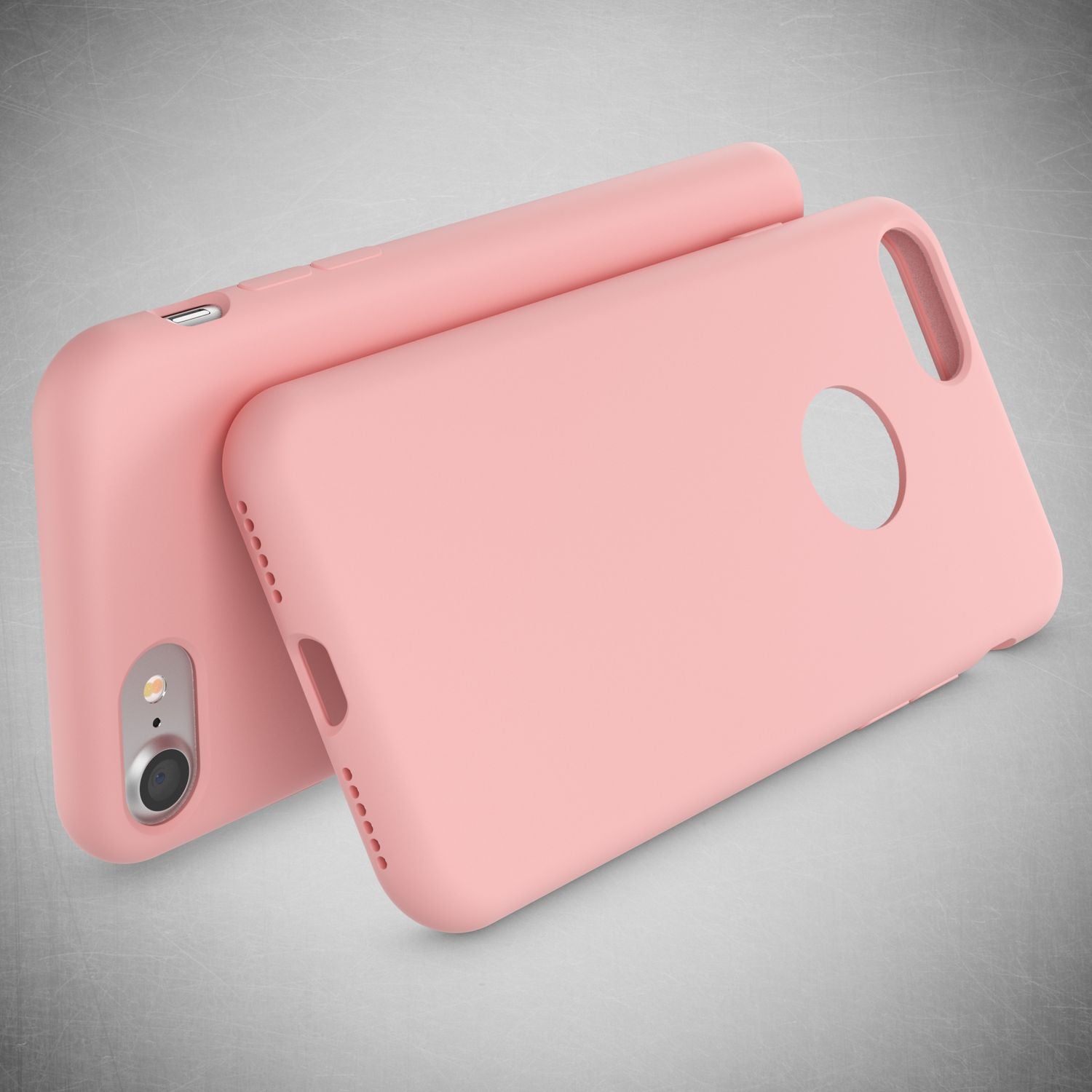 Apple iPhone 7 Liquid Silikon Handy Hülle von NALIA, weiches Hard Cover Case Dünn Fresh Pink NALIA