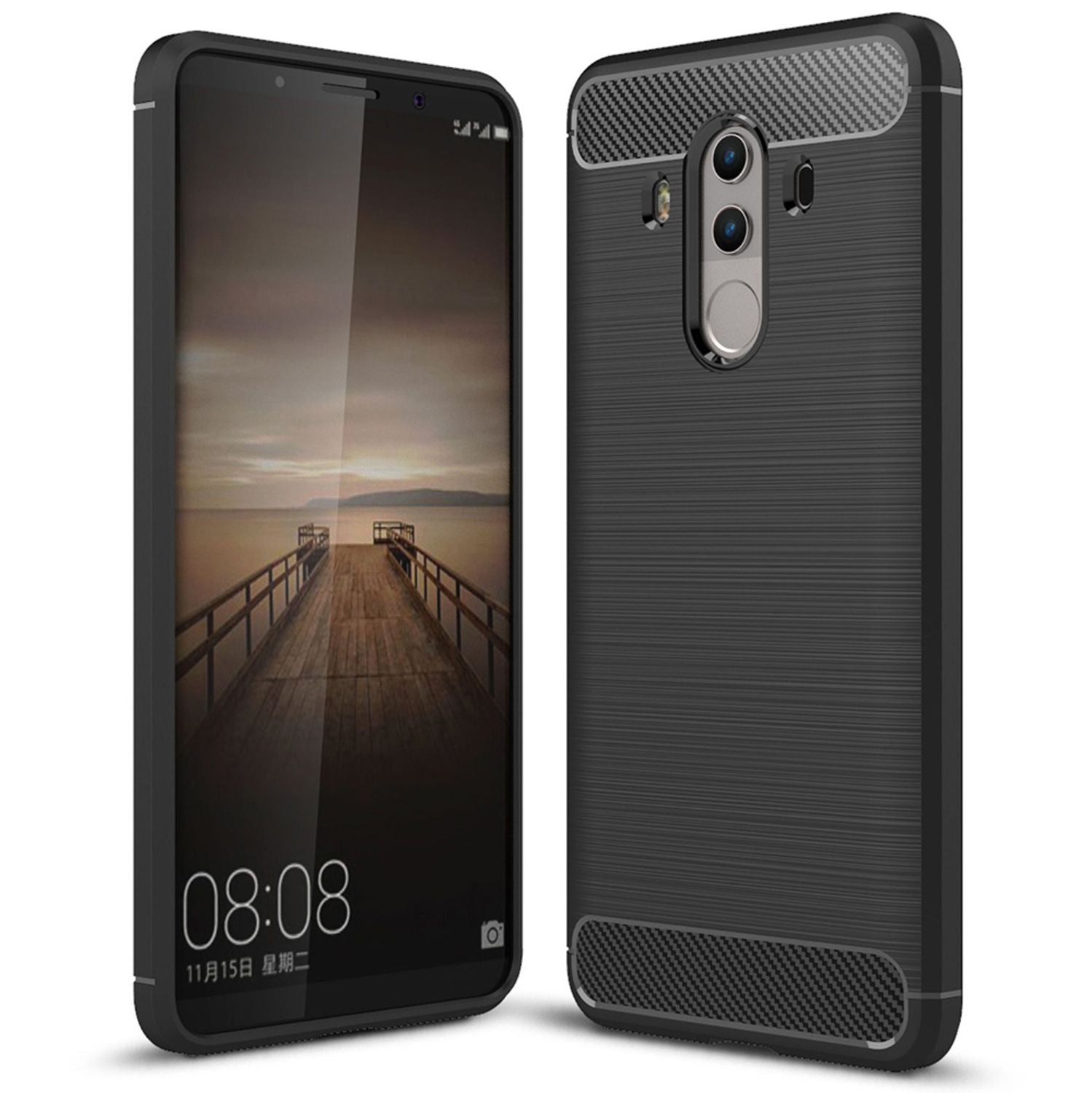 Huawei Mate 10 Pro Handy Hülle von NALIA, Carbon Look Silikon Case Cover Dünn Default Title NALIA Protective Hülle