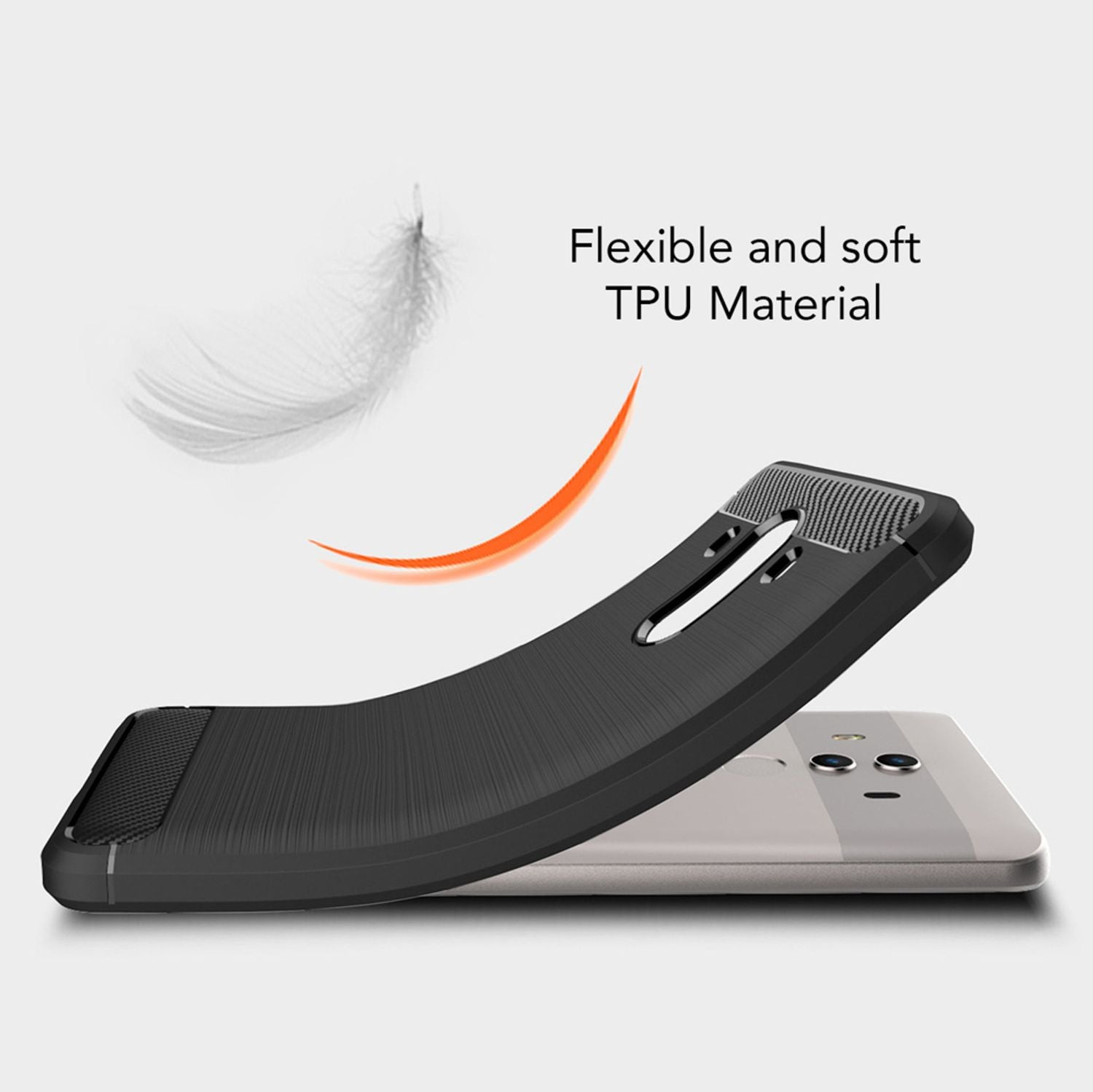 Huawei Mate 10 Pro Handy Hülle von NALIA, Carbon Look Silikon Case Cover Dünn Default Title NALIA Protective Hülle