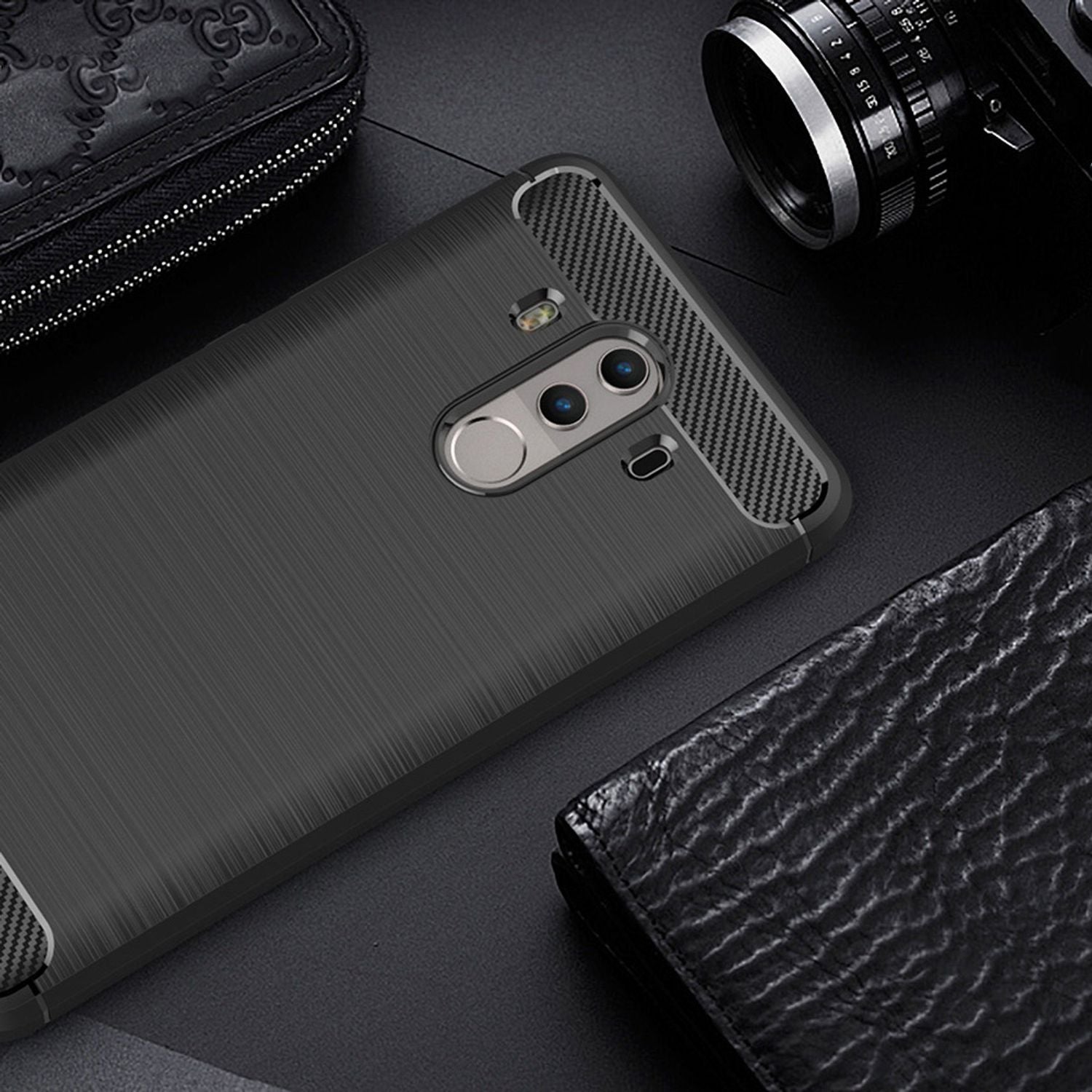 Huawei Mate 10 Pro Handy Hülle von NALIA, Carbon Look Silikon Case Cover Dünn Default Title NALIA Protective Hülle