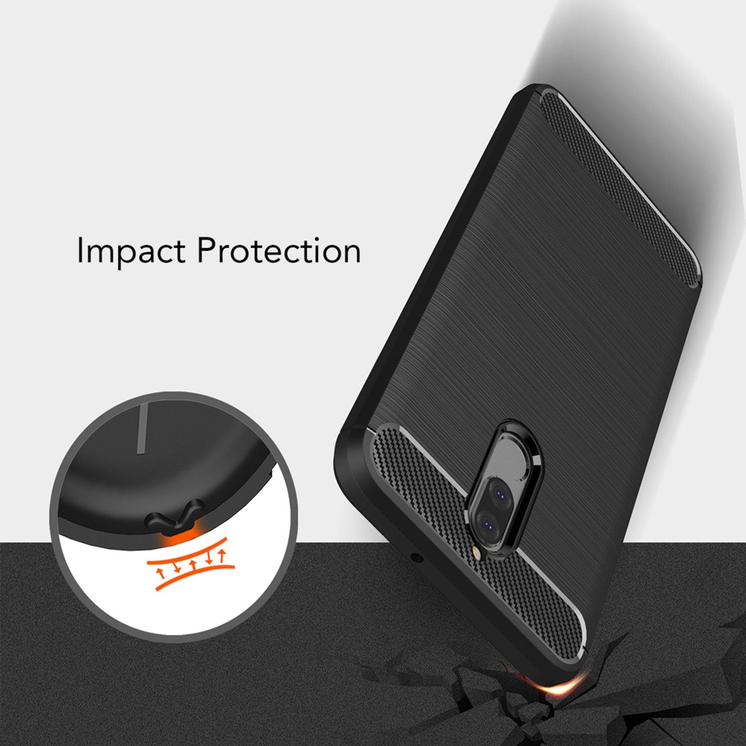 Huawei Mate 10 Lite Handy Hülle von NALIA, Carbon Look Silikon Cover Case Schutz Default Title NALIA Protective Hülle