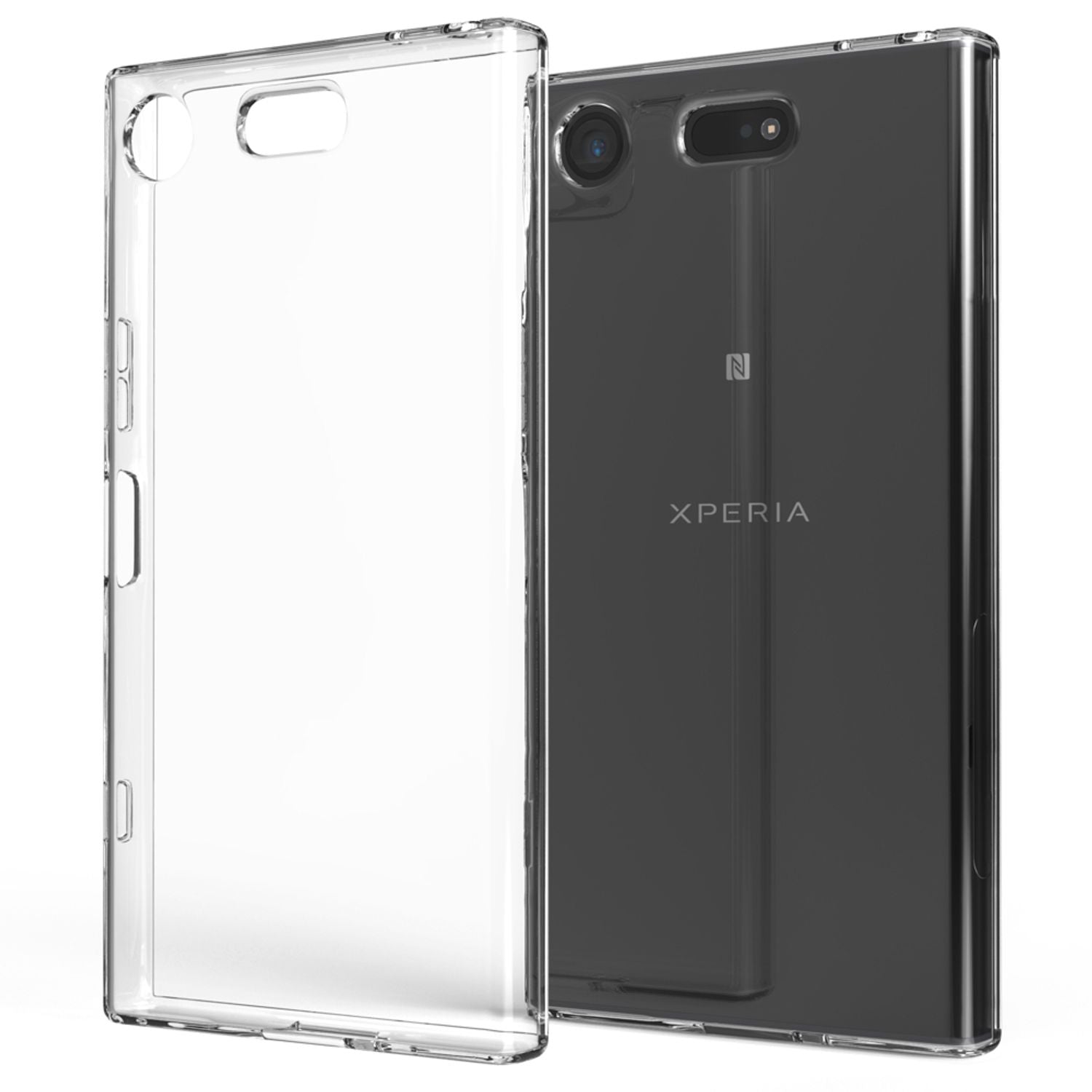 NALIA Handy Hülle für Sony Xperia XZ1, Silikon Case Cover Schutz Tasche Bumper