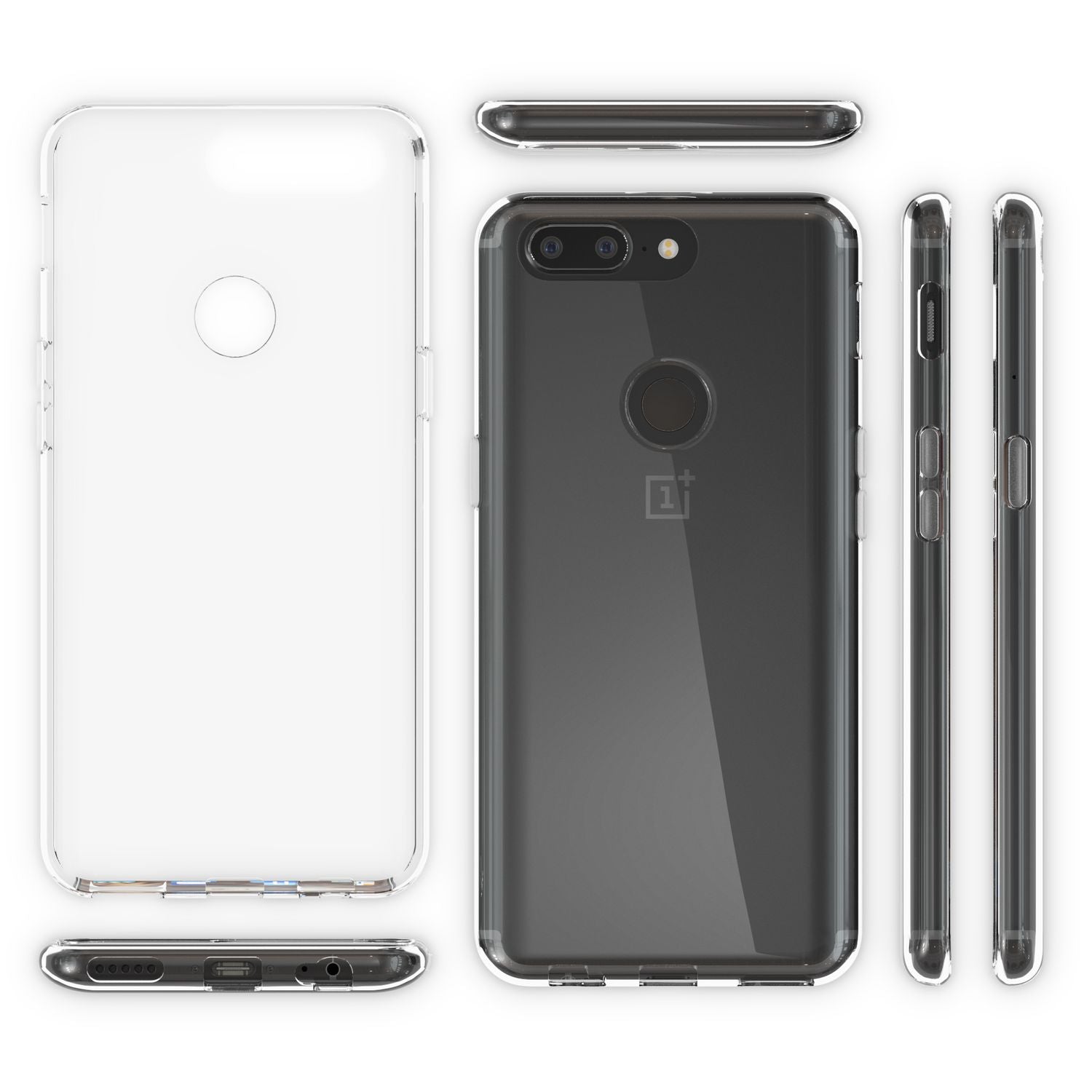 OnePlus 5T Handy Hülle von NALIA, Transparenter Silikon Case Cover Tasche Schutz Default Title NALIA Transparente Hülle