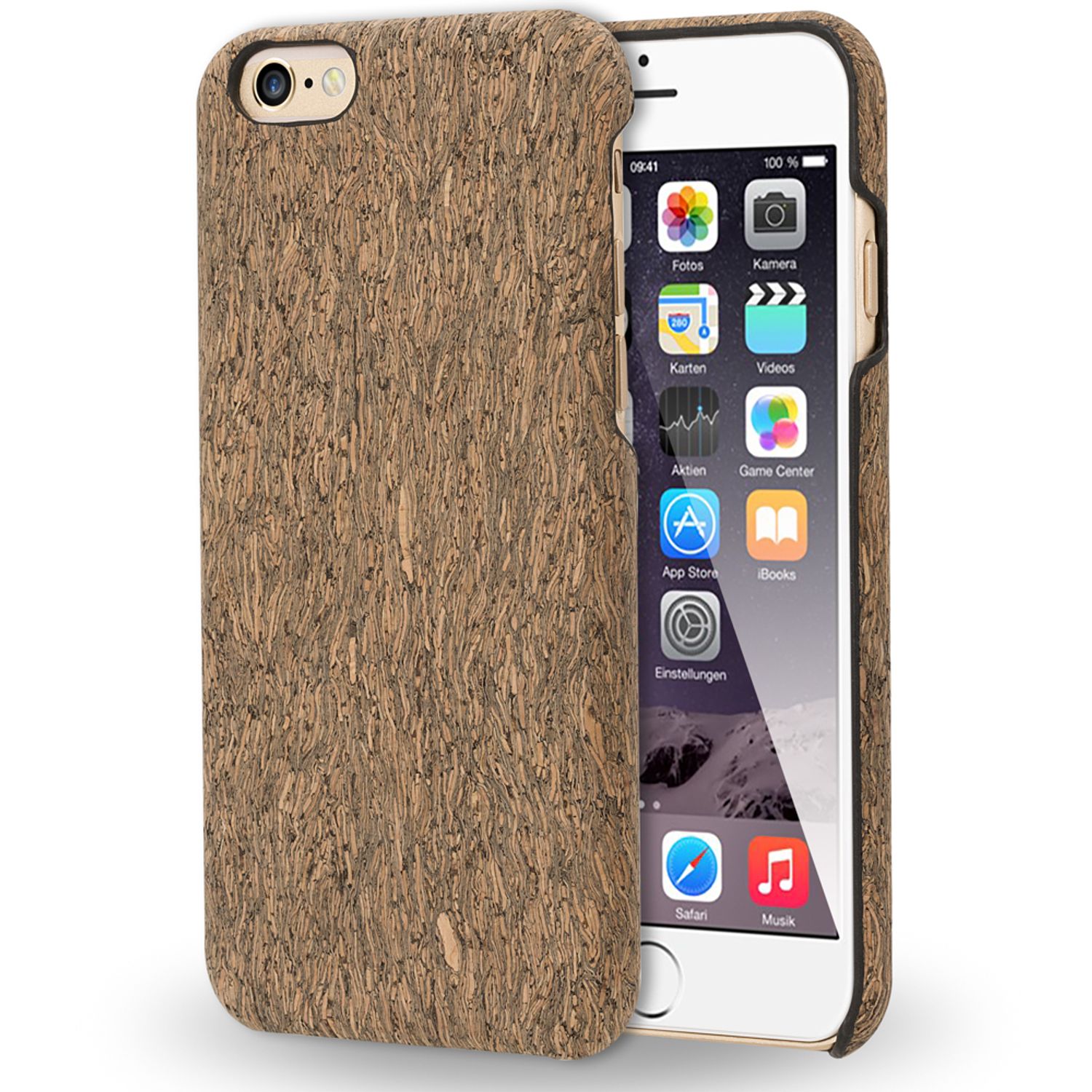 Apple iPhone 6 6s Kork Handy Hülle von NALIA, Holz Look Case Cover Schutzhülle Grey Cork NALIA