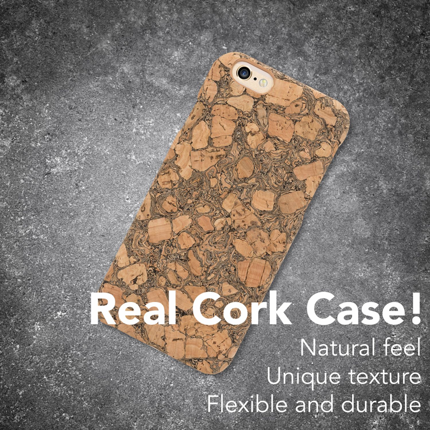 Apple iPhone 6 6s Kork Handy Hülle von NALIA, Holz Look Case Cover Schutzhülle Grey Cork NALIA