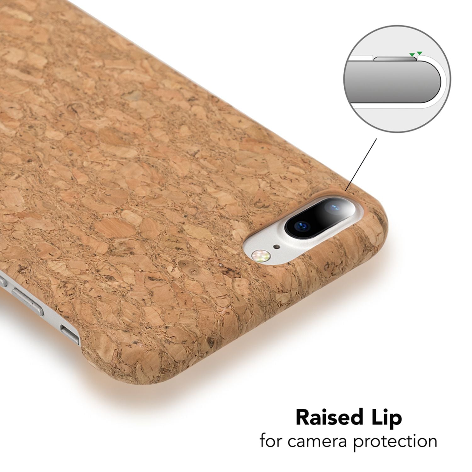 Apple iPhone 8 Plus / 7 Plus Kork Hülle Handyhülle von NALIA, Hard Case Cover