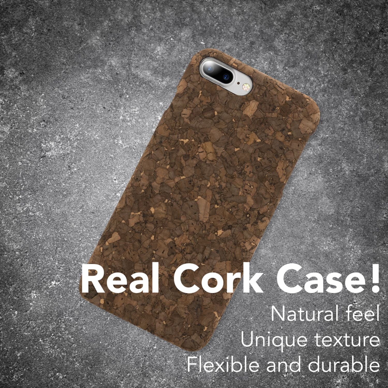 Apple iPhone 8 Plus / 7 Plus Kork Hülle Handyhülle von NALIA, Hard Case Cover