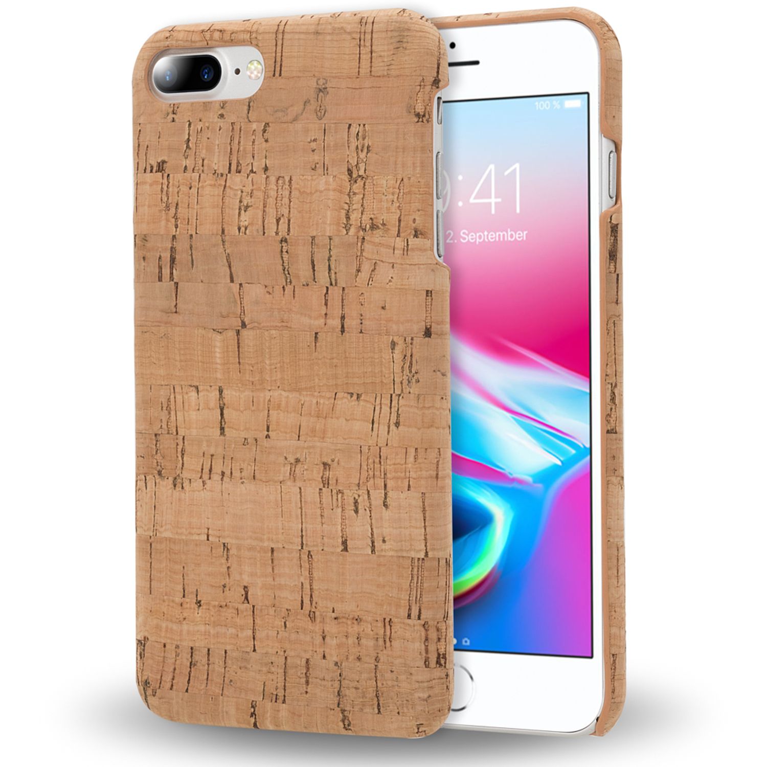Apple iPhone 8 Plus / 7 Plus Kork Hülle Handyhülle von NALIA, Hard Case Cover