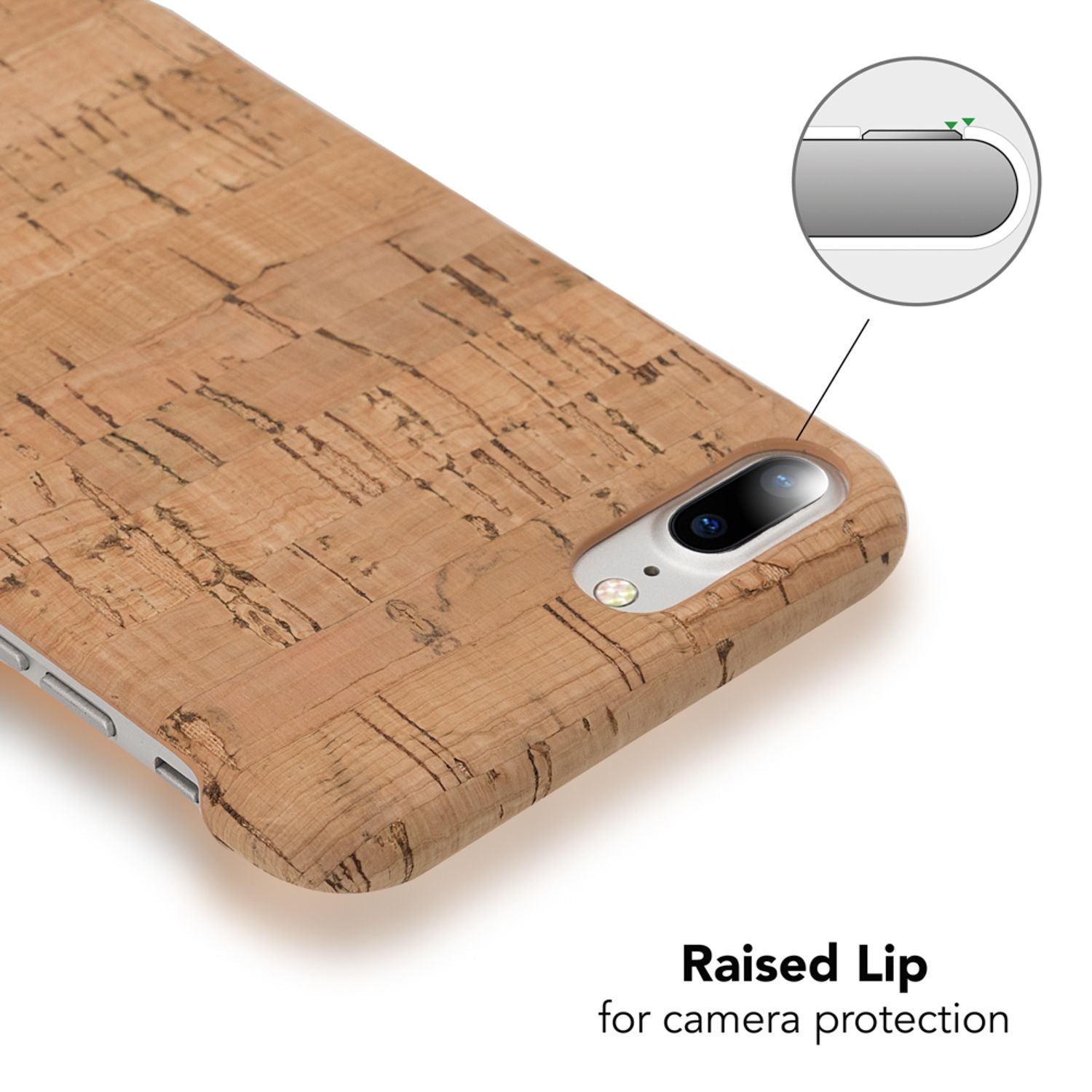 Apple iPhone 8 Plus / 7 Plus Kork Hülle Handyhülle von NALIA, Hard Case Cover