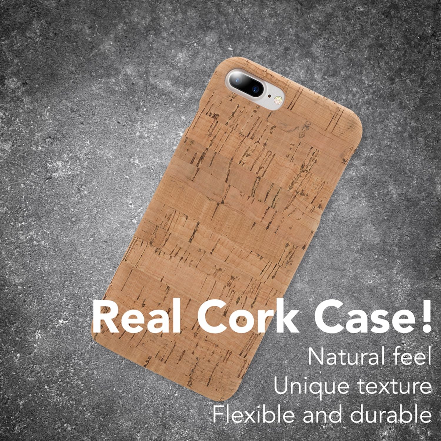 Apple iPhone 8 Plus / 7 Plus Kork Hülle Handyhülle von NALIA, Hard Case Cover