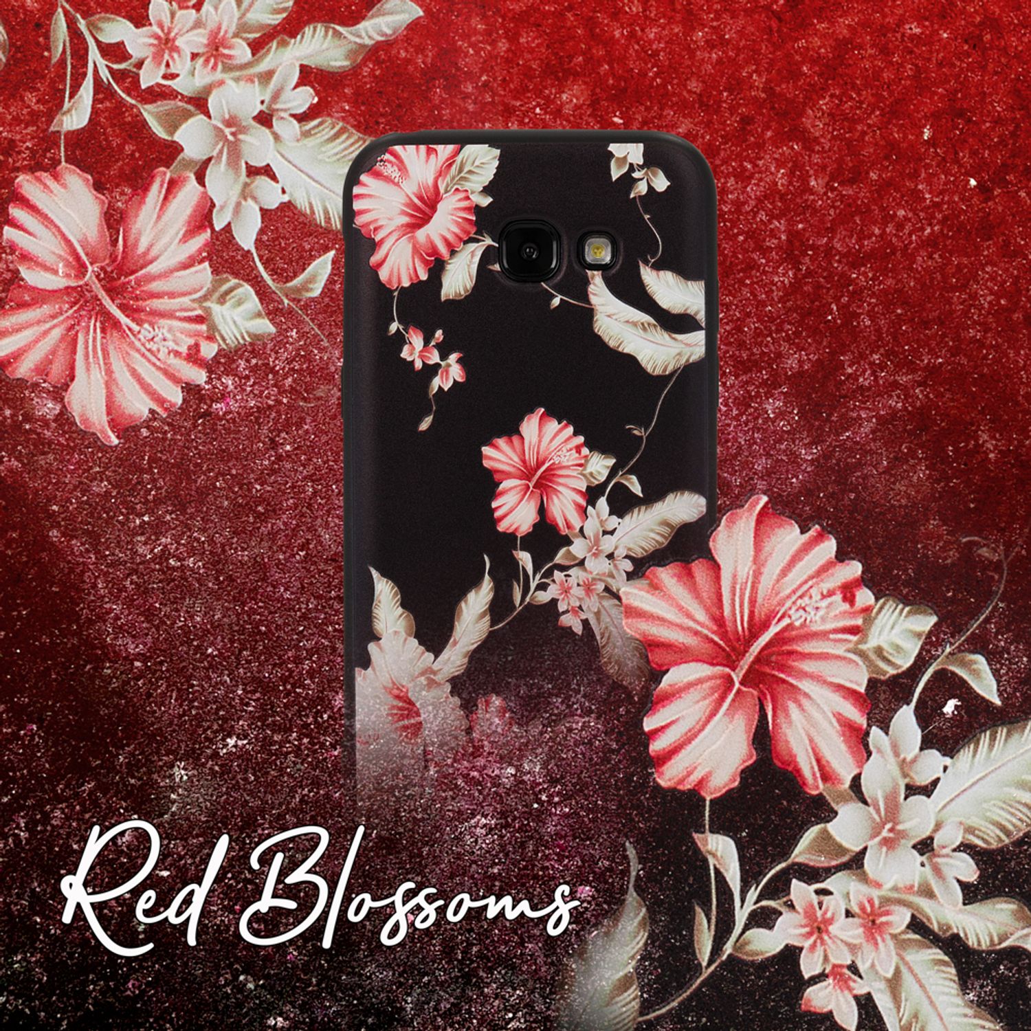 Samsung Galaxy A5 (17) Handy Hülle von NALIA, Slim TPU Silikon Motiv Case Cover Passion Flower NALIA